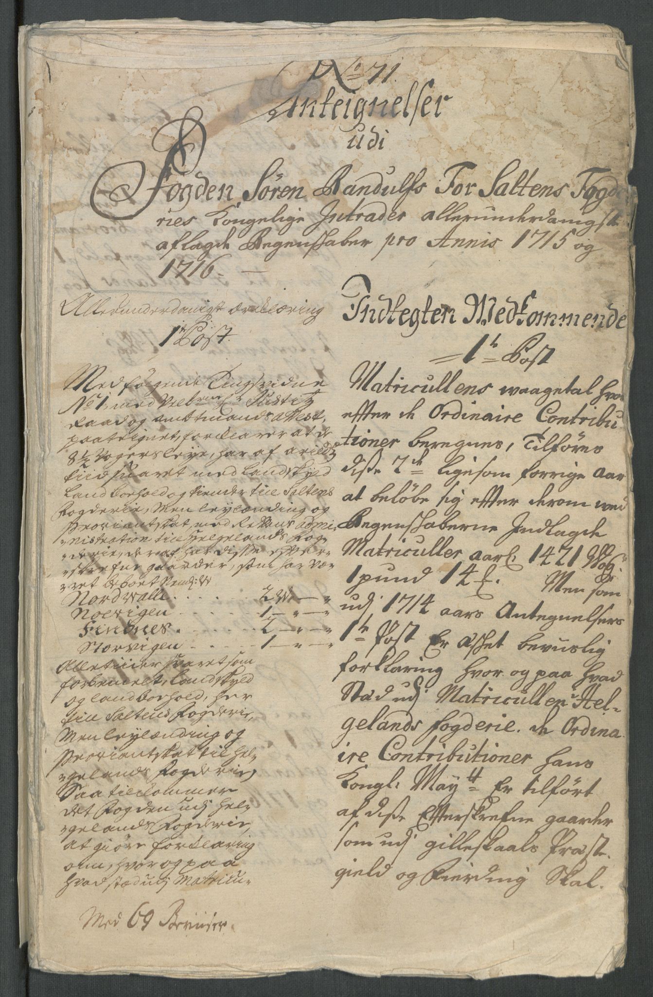 Rentekammeret inntil 1814, Reviderte regnskaper, Fogderegnskap, AV/RA-EA-4092/R66/L4586: Fogderegnskap Salten, 1716, p. 308