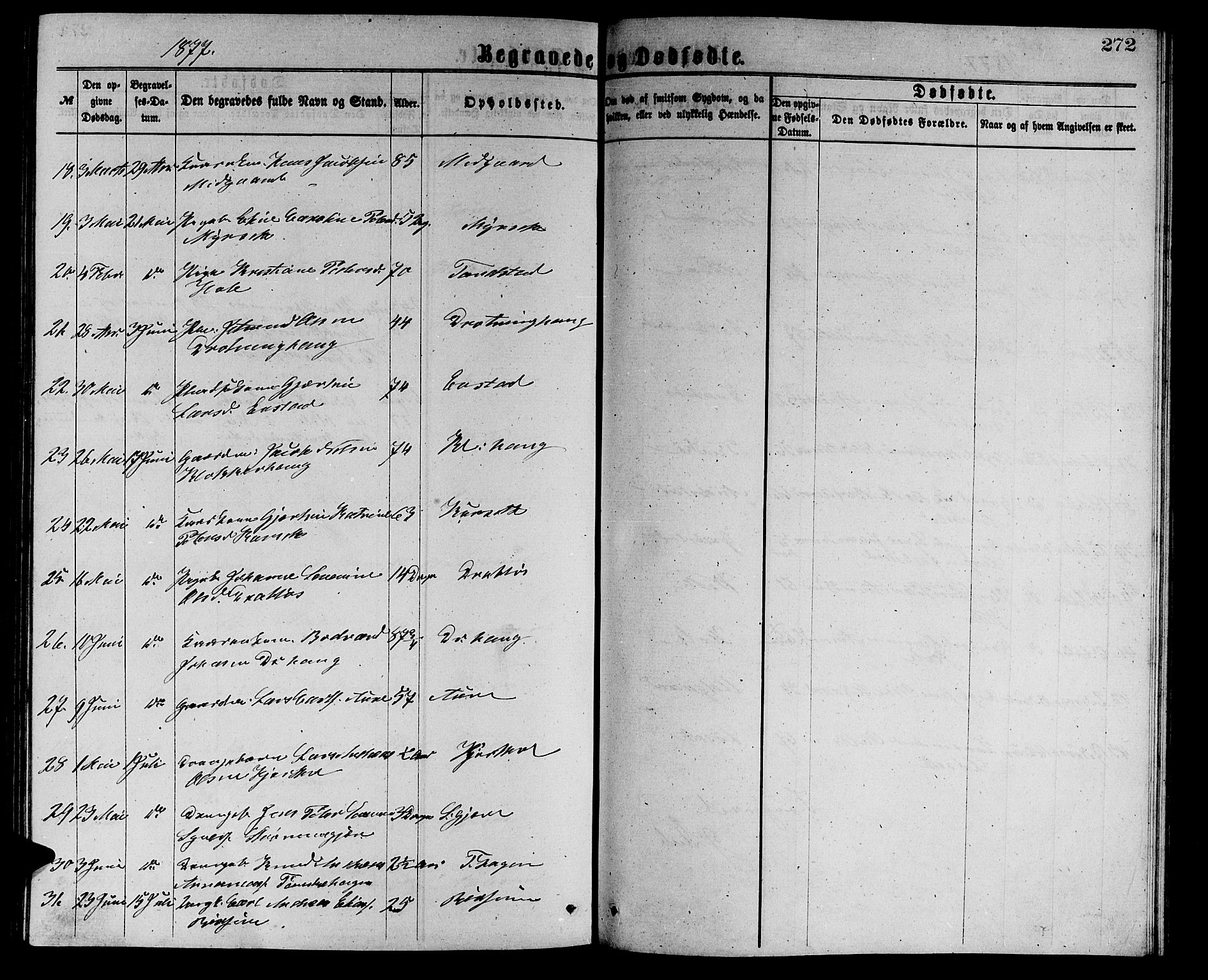 Ministerialprotokoller, klokkerbøker og fødselsregistre - Møre og Romsdal, AV/SAT-A-1454/523/L0338: Parish register (copy) no. 523C01, 1865-1877, p. 272