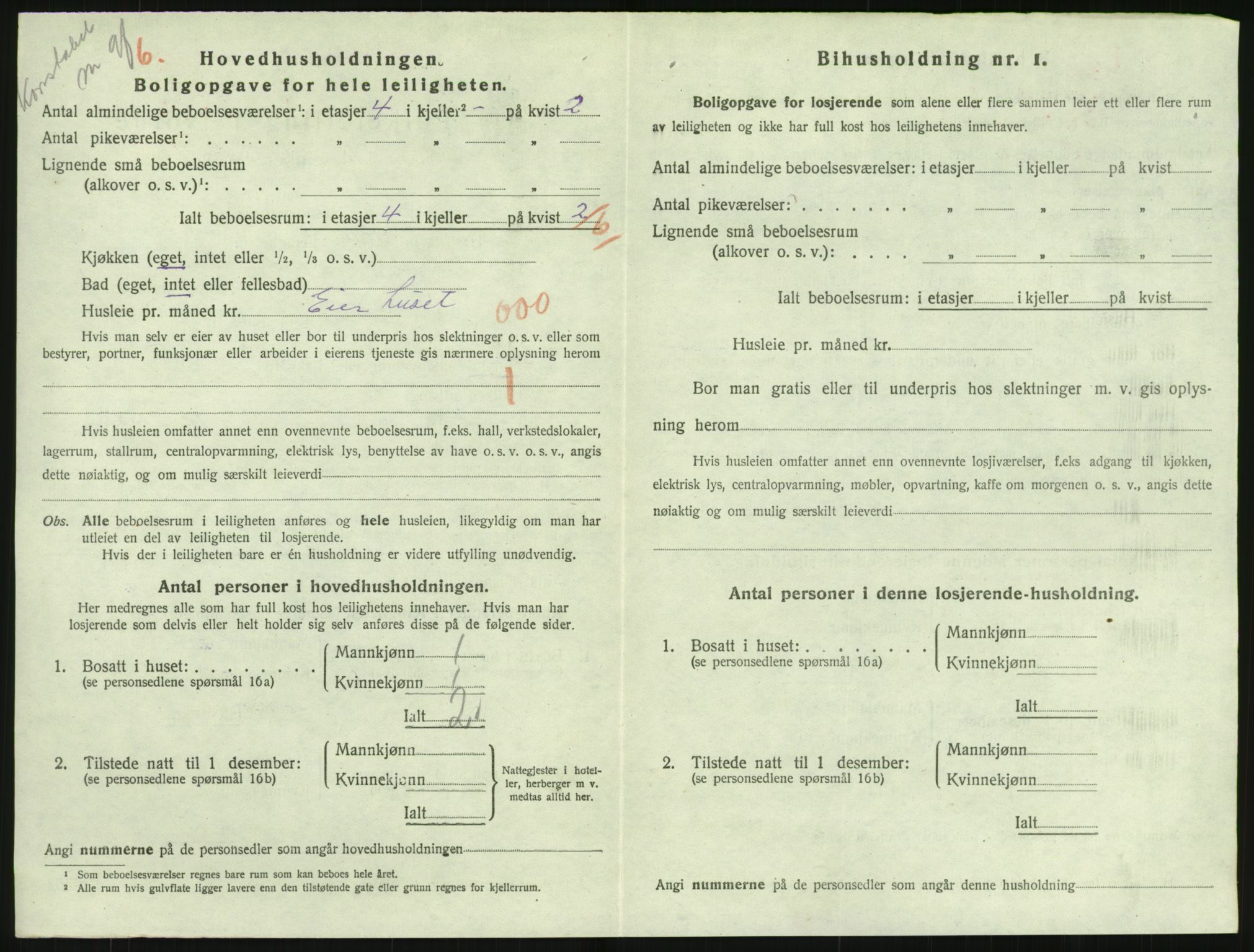 SAK, 1920 census for Lillesand, 1920, p. 1104