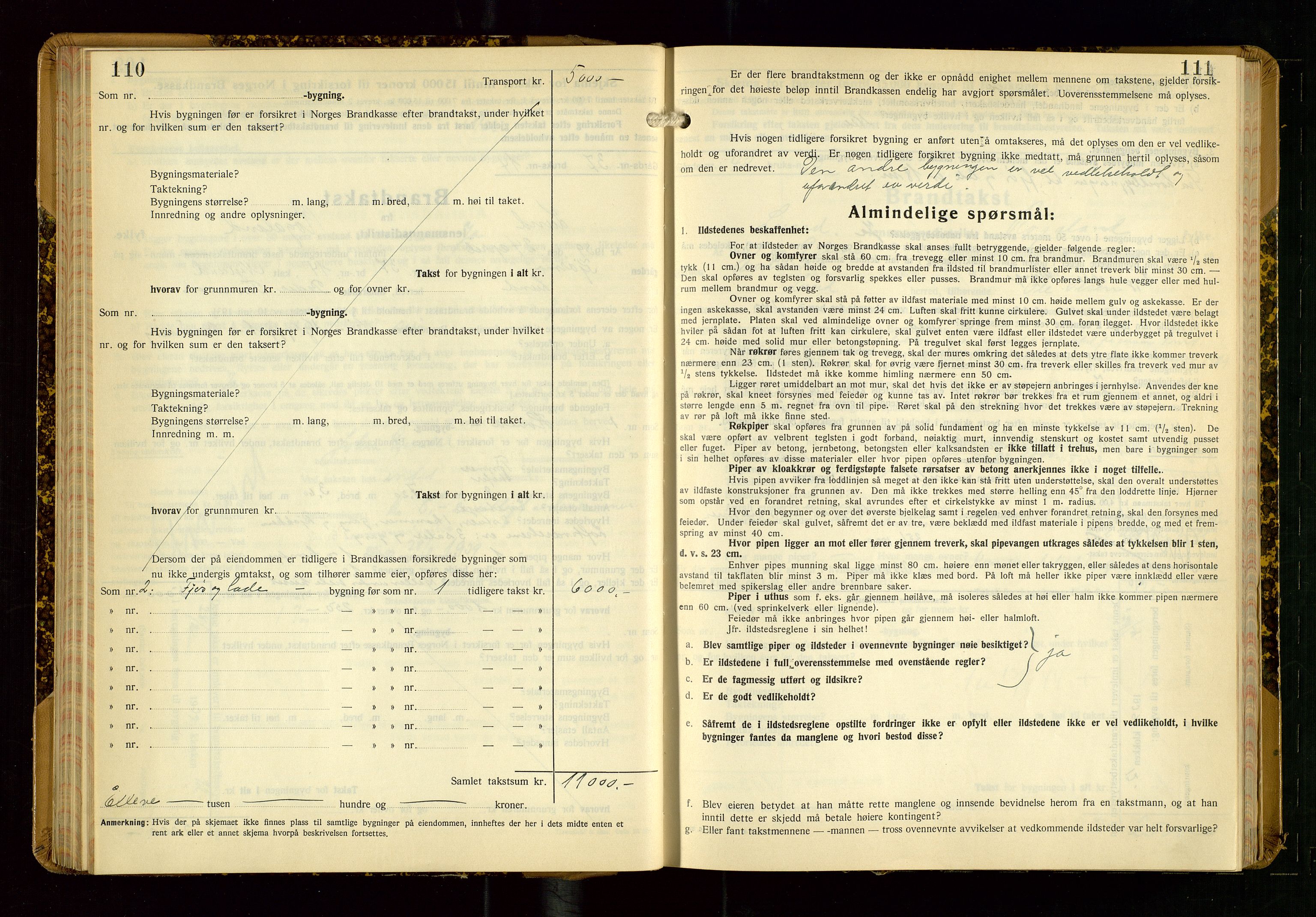 Lund lensmannskontor, AV/SAST-A-100303/Gob/L0006: "Brandtakstprotokoll", 1938-1951, p. 110-111