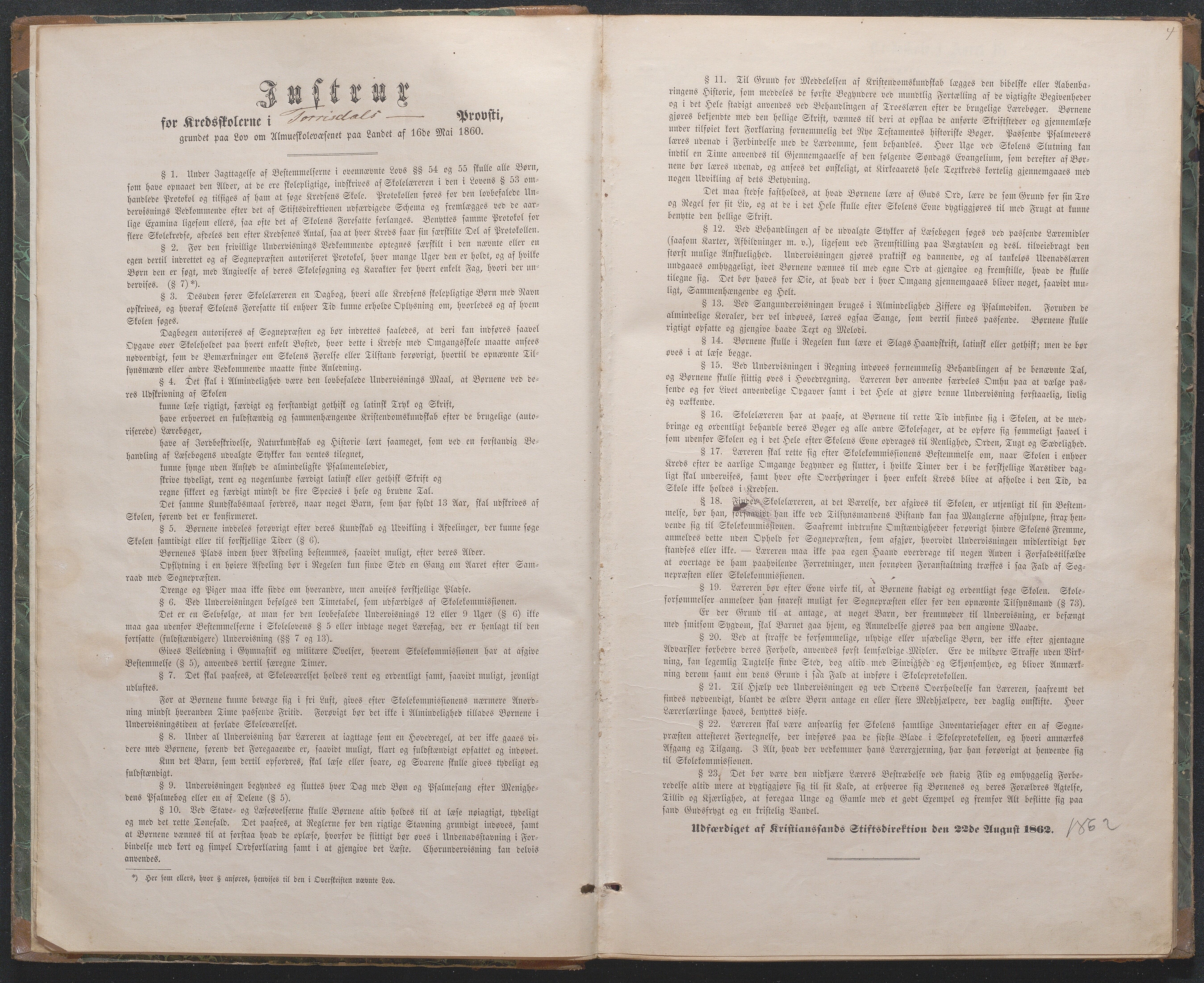 Birkenes kommune, Åbål, Svaland og Røynås skolekretser, AAMA/KA0928-550h_91/F02/L0001: Skoleprotokoll Åbål, Svaland og Røynås, 1868-1890, p. 4