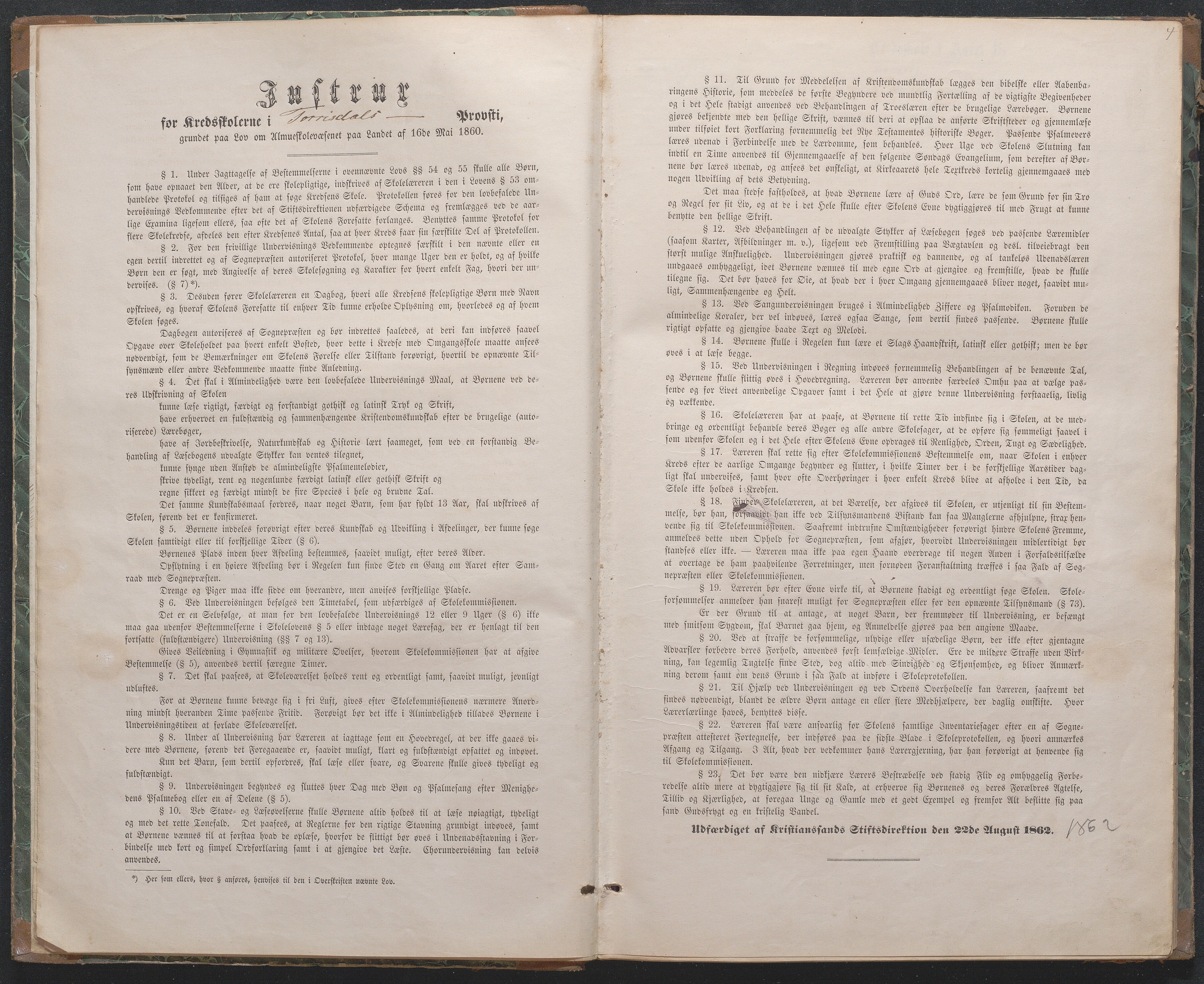 Birkenes kommune, Åbål, Svaland og Røynås skolekretser, AAKS/KA0928-550h_91/F02/L0001: Skoleprotokoll Åbål, Svaland og Røynås, 1868-1890, p. 4