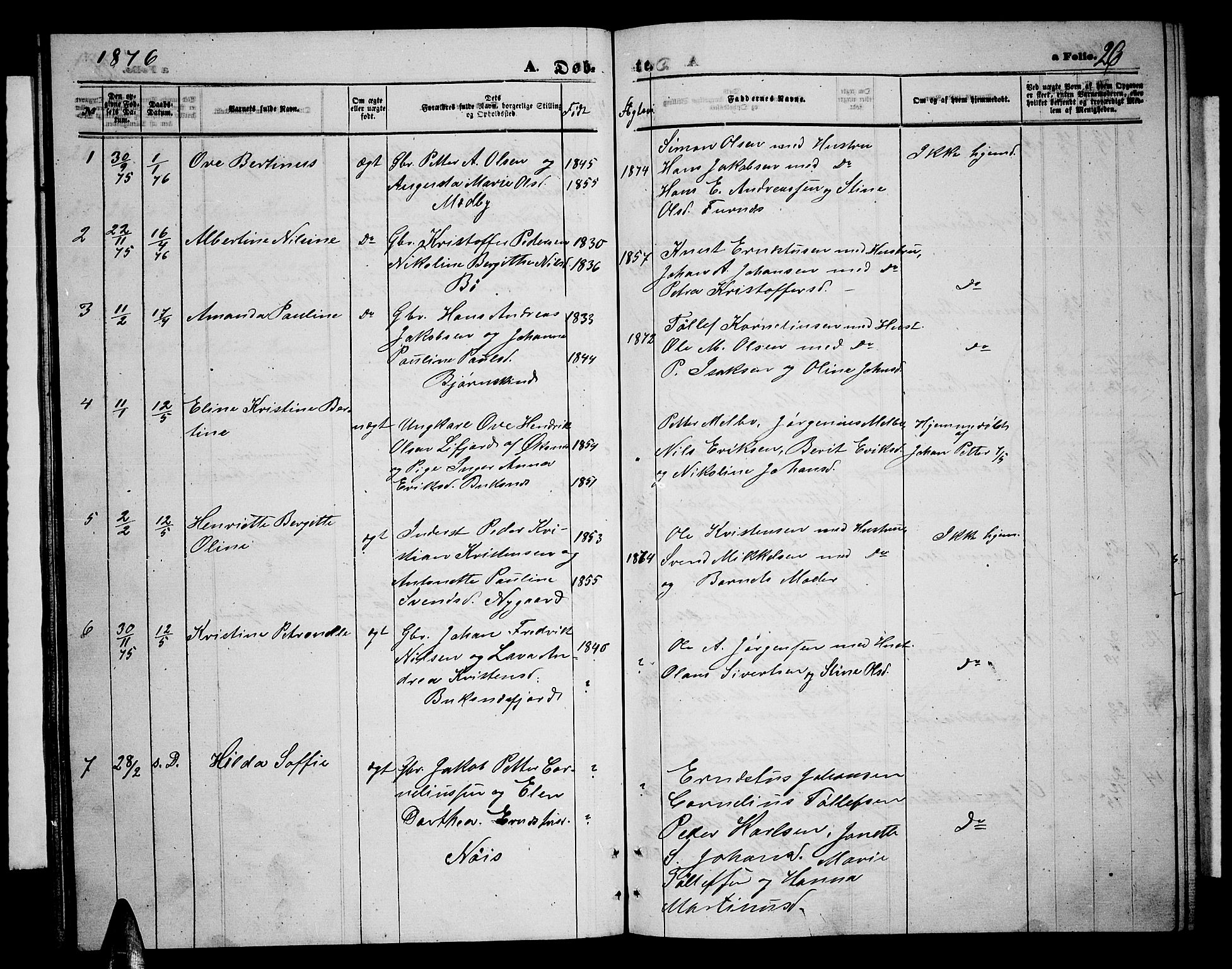 Ministerialprotokoller, klokkerbøker og fødselsregistre - Nordland, SAT/A-1459/898/L1426: Parish register (copy) no. 898C01, 1869-1886, p. 26