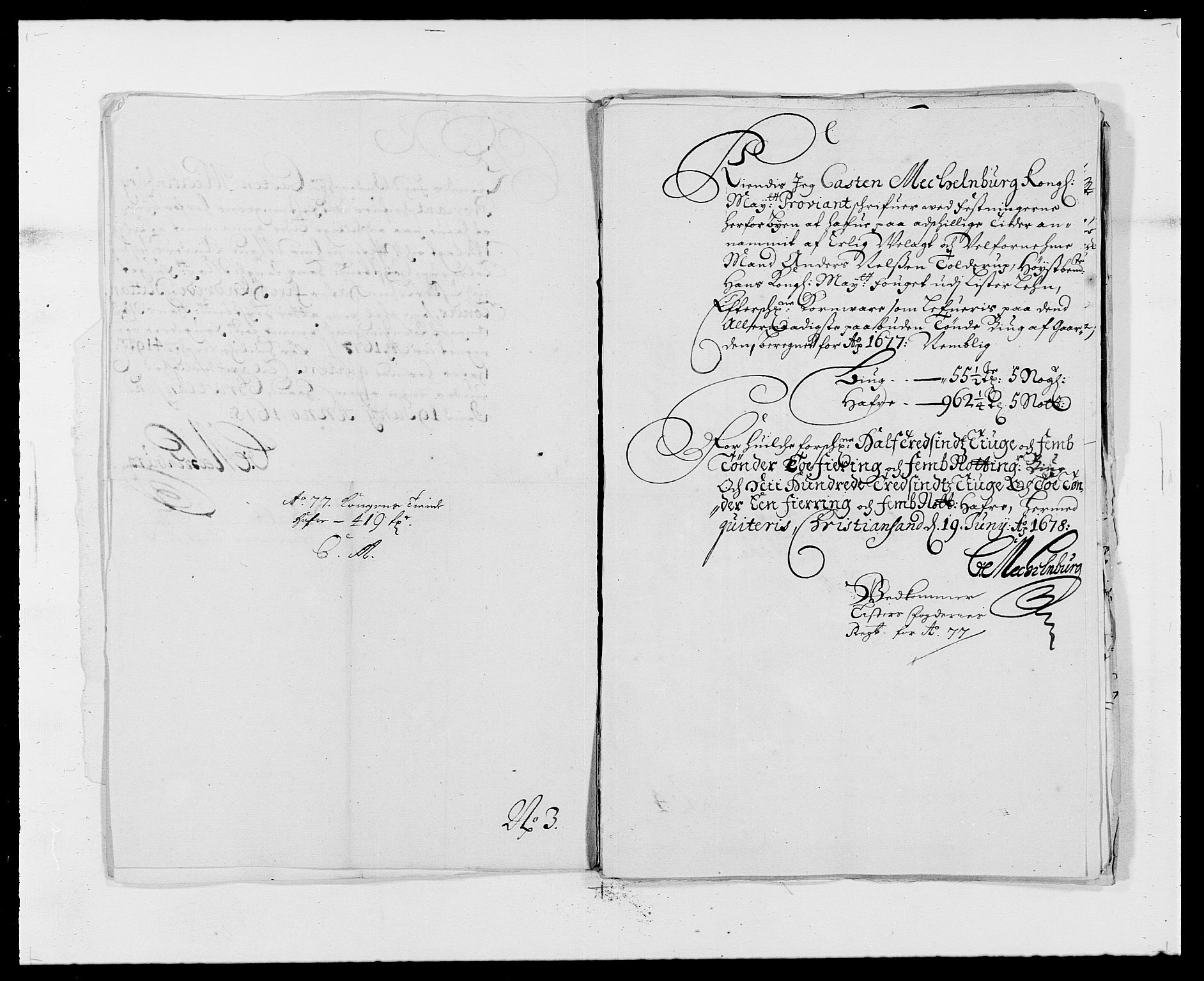 Rentekammeret inntil 1814, Reviderte regnskaper, Fogderegnskap, AV/RA-EA-4092/R41/L2530: Fogderegnskap Lista, 1677-1679, p. 135