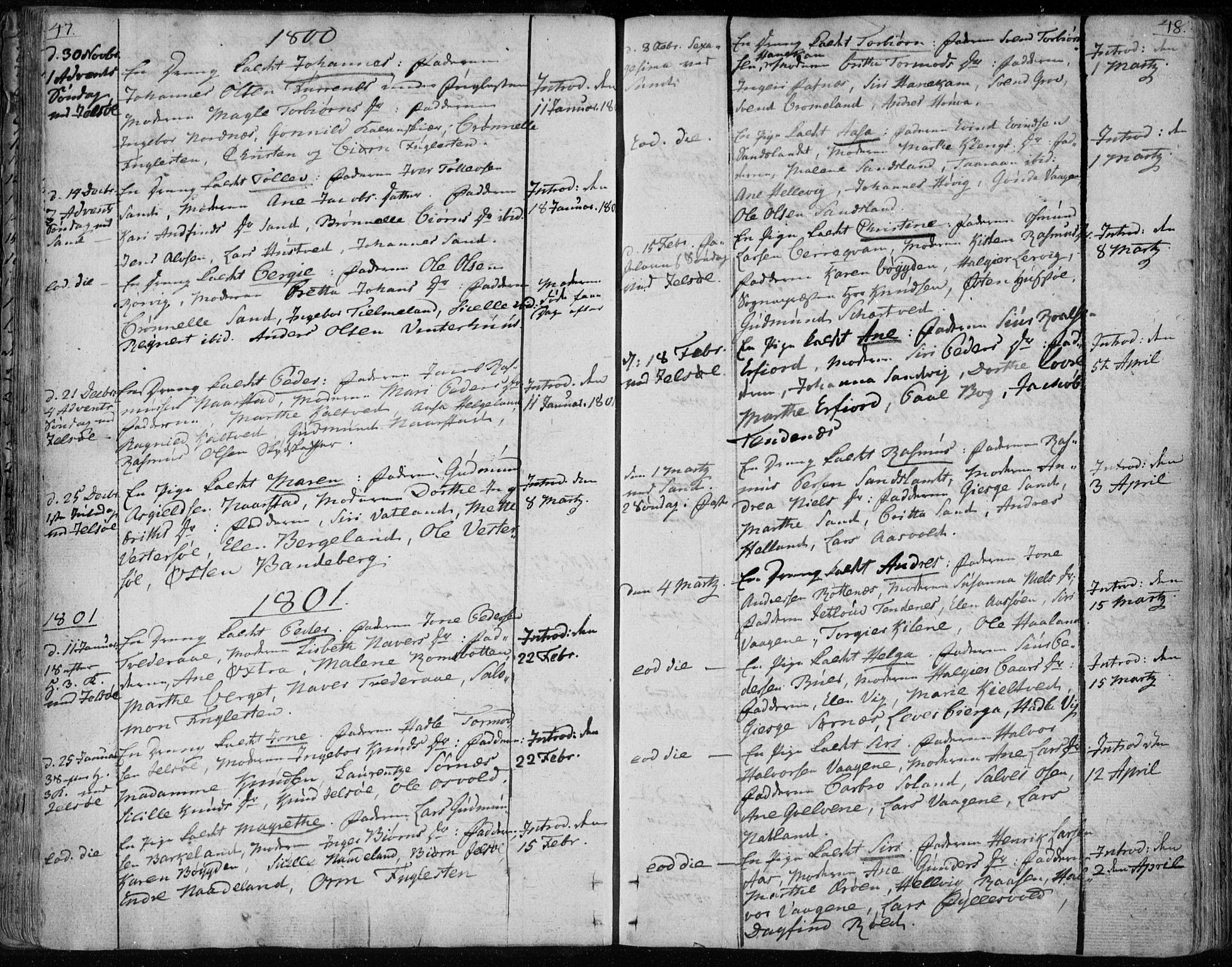 Jelsa sokneprestkontor, SAST/A-101842/01/IV: Parish register (official) no. A 4, 1796-1816, p. 47-48
