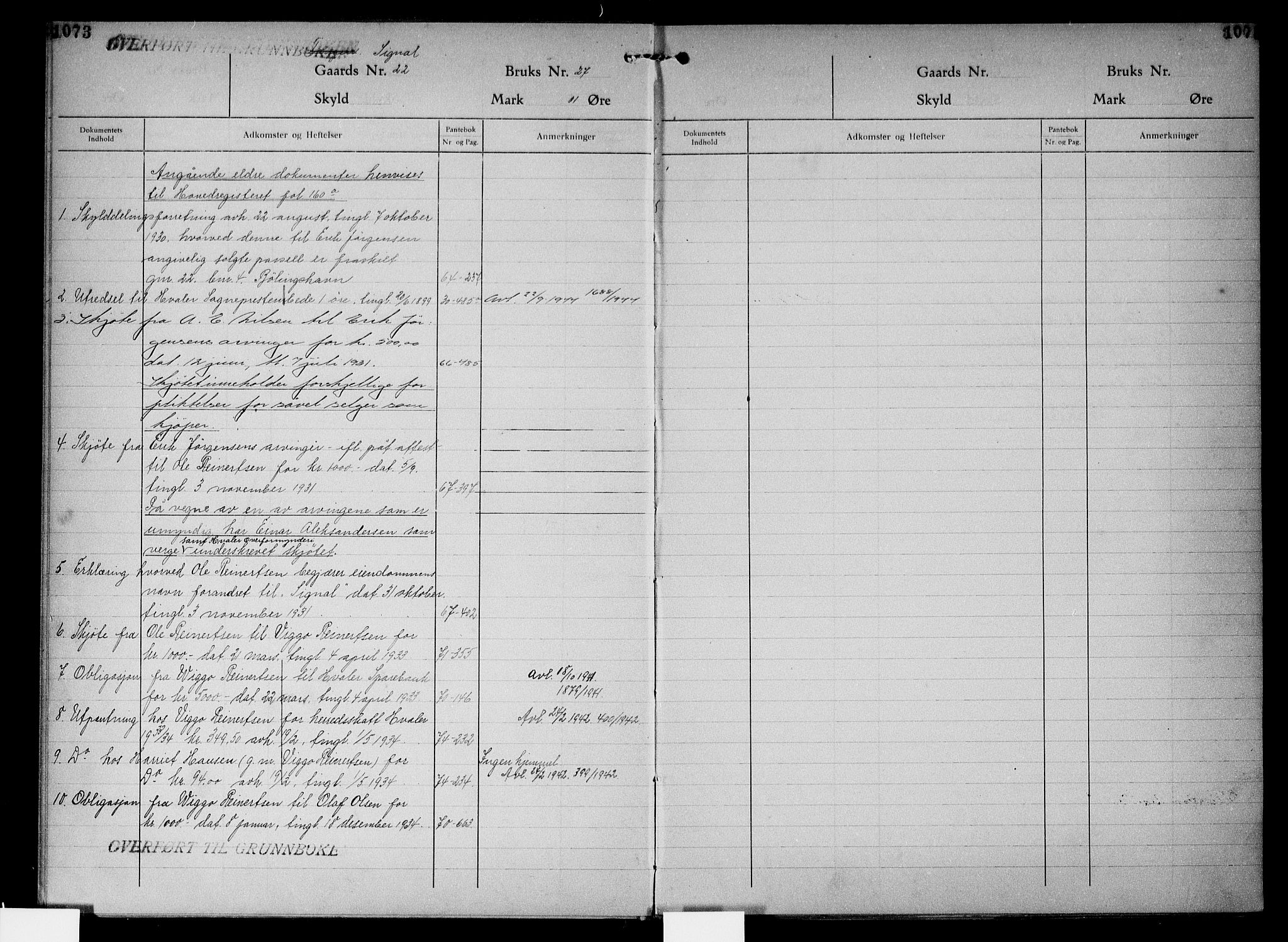 Onsøy sorenskriveri, AV/SAO-A-10474/G/Gb/Gbc/L0004: Mortgage register no. III 4, 1926, p. 1073-1074