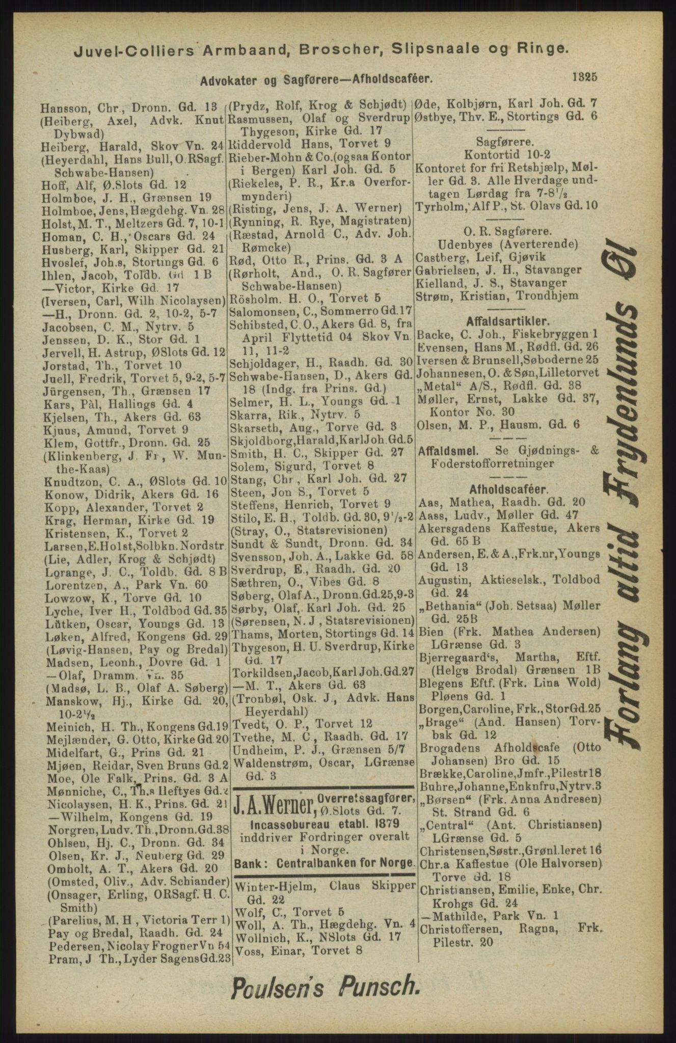 Kristiania/Oslo adressebok, PUBL/-, 1904, p. 1325