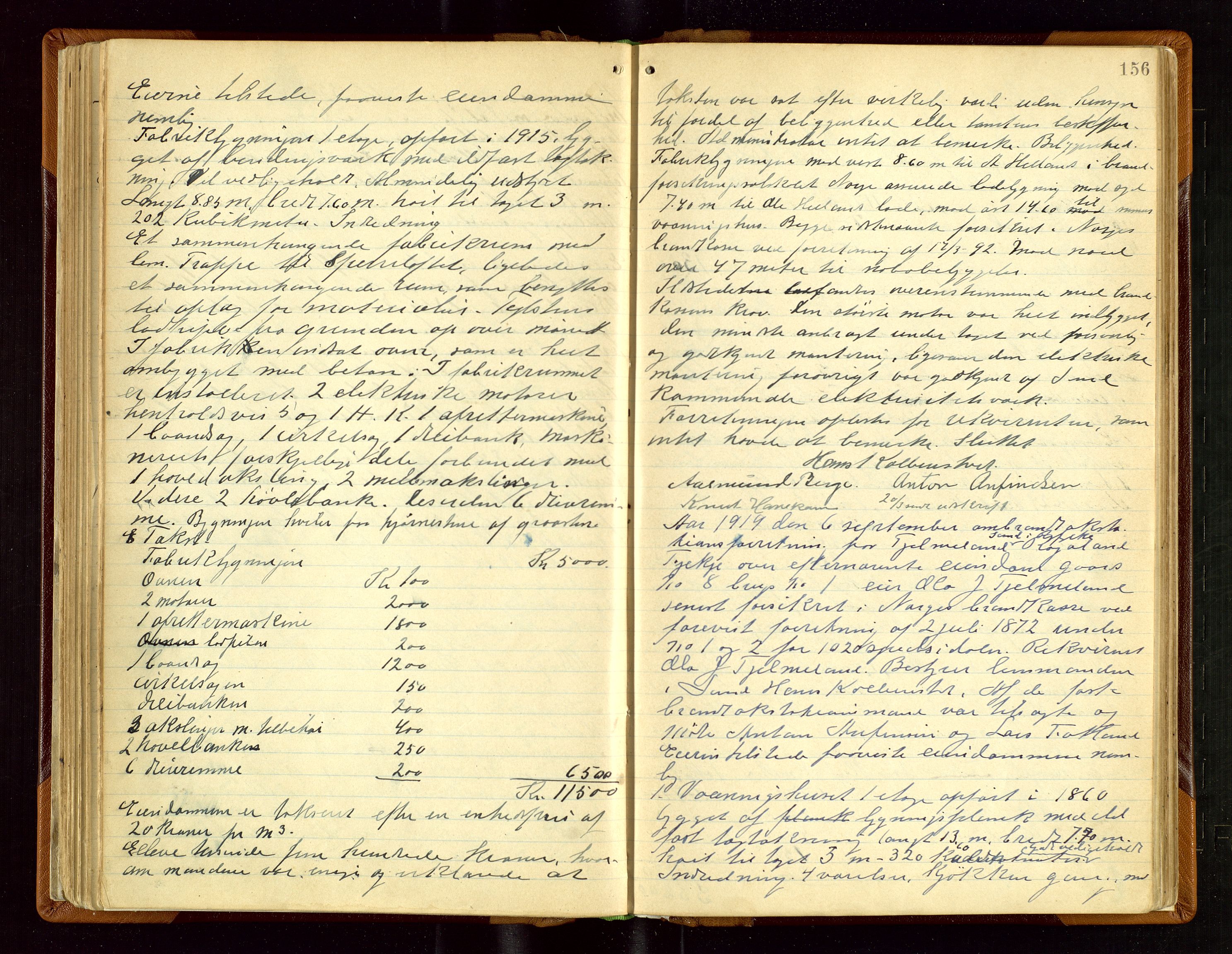 Sand lensmannskontor, AV/SAST-A-100415/Gob/L0003: Branntakstprotokoll, 1893-1936, p. 155b-156a