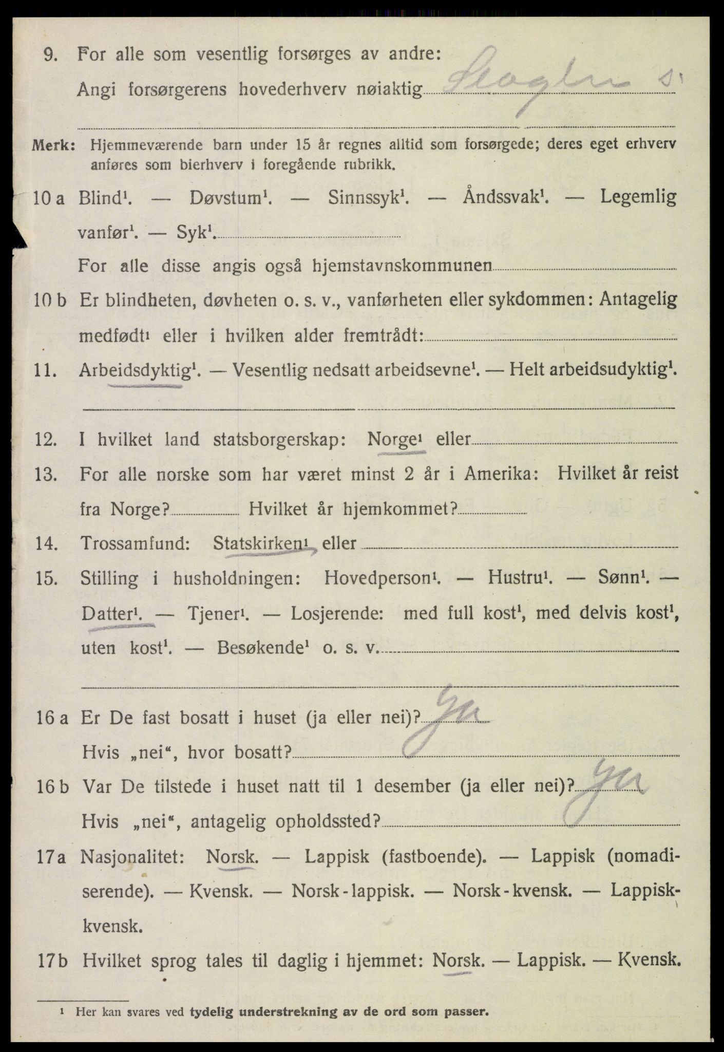 SAT, 1920 census for Stjørdal, 1920, p. 4539