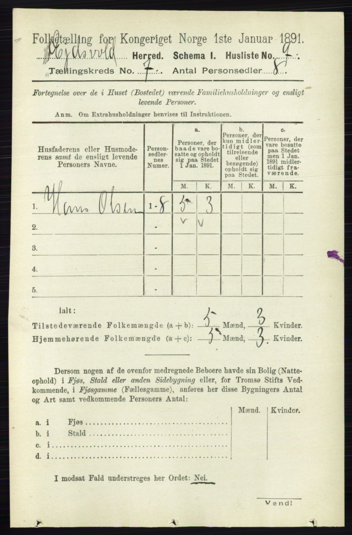 RA, 1891 census for 0237 Eidsvoll, 1891, p. 4515