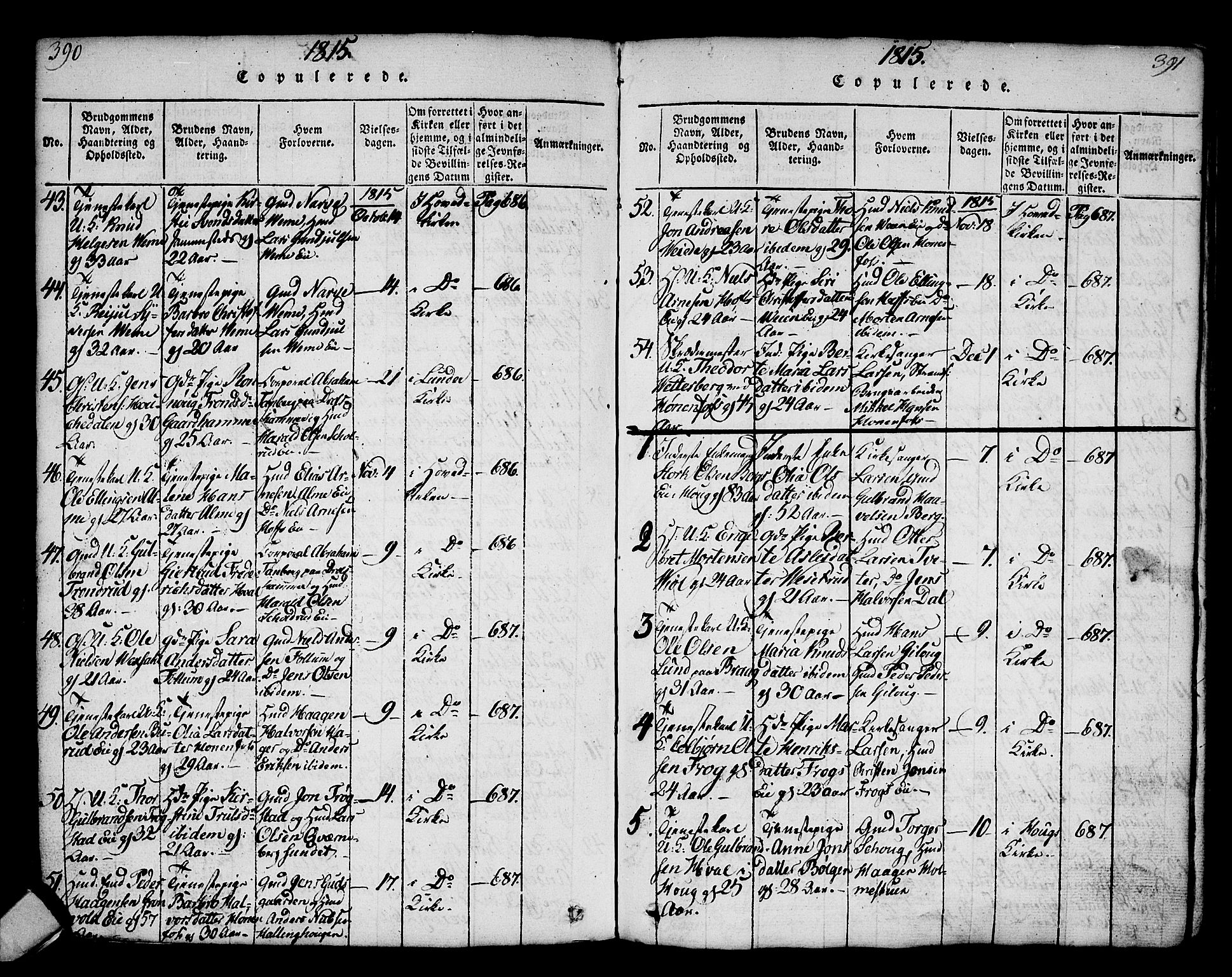 Norderhov kirkebøker, AV/SAKO-A-237/G/Ga/L0002: Parish register (copy) no. I 2, 1814-1867, p. 390-391