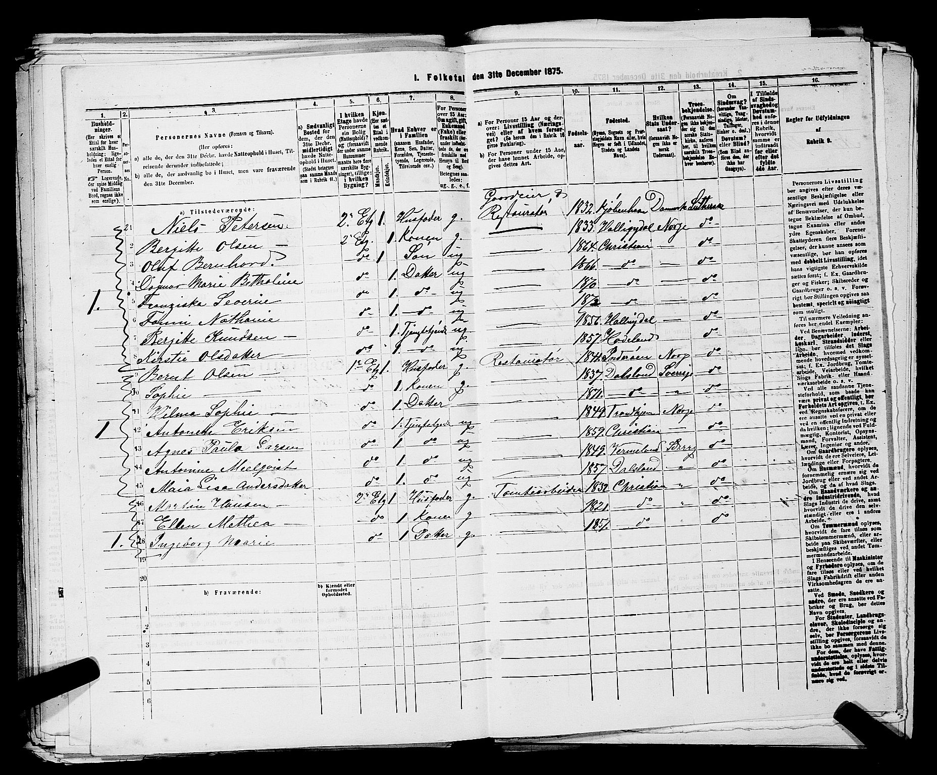 RA, 1875 census for 0301 Kristiania, 1875, p. 343