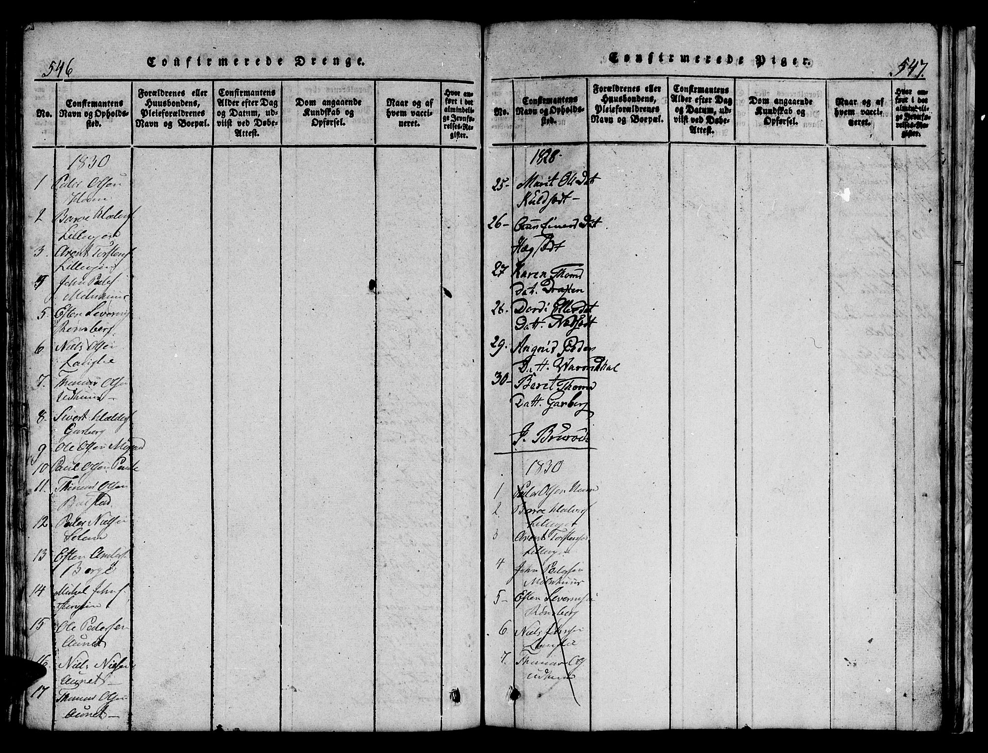Ministerialprotokoller, klokkerbøker og fødselsregistre - Sør-Trøndelag, SAT/A-1456/695/L1152: Parish register (copy) no. 695C03, 1816-1831, p. 546-547