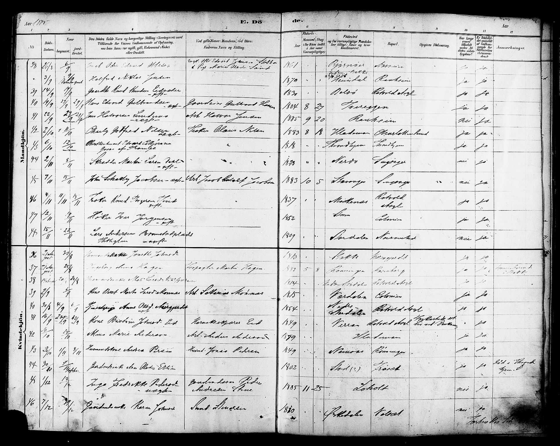 Ministerialprotokoller, klokkerbøker og fødselsregistre - Sør-Trøndelag, SAT/A-1456/606/L0294: Parish register (official) no. 606A09, 1878-1886, p. 423