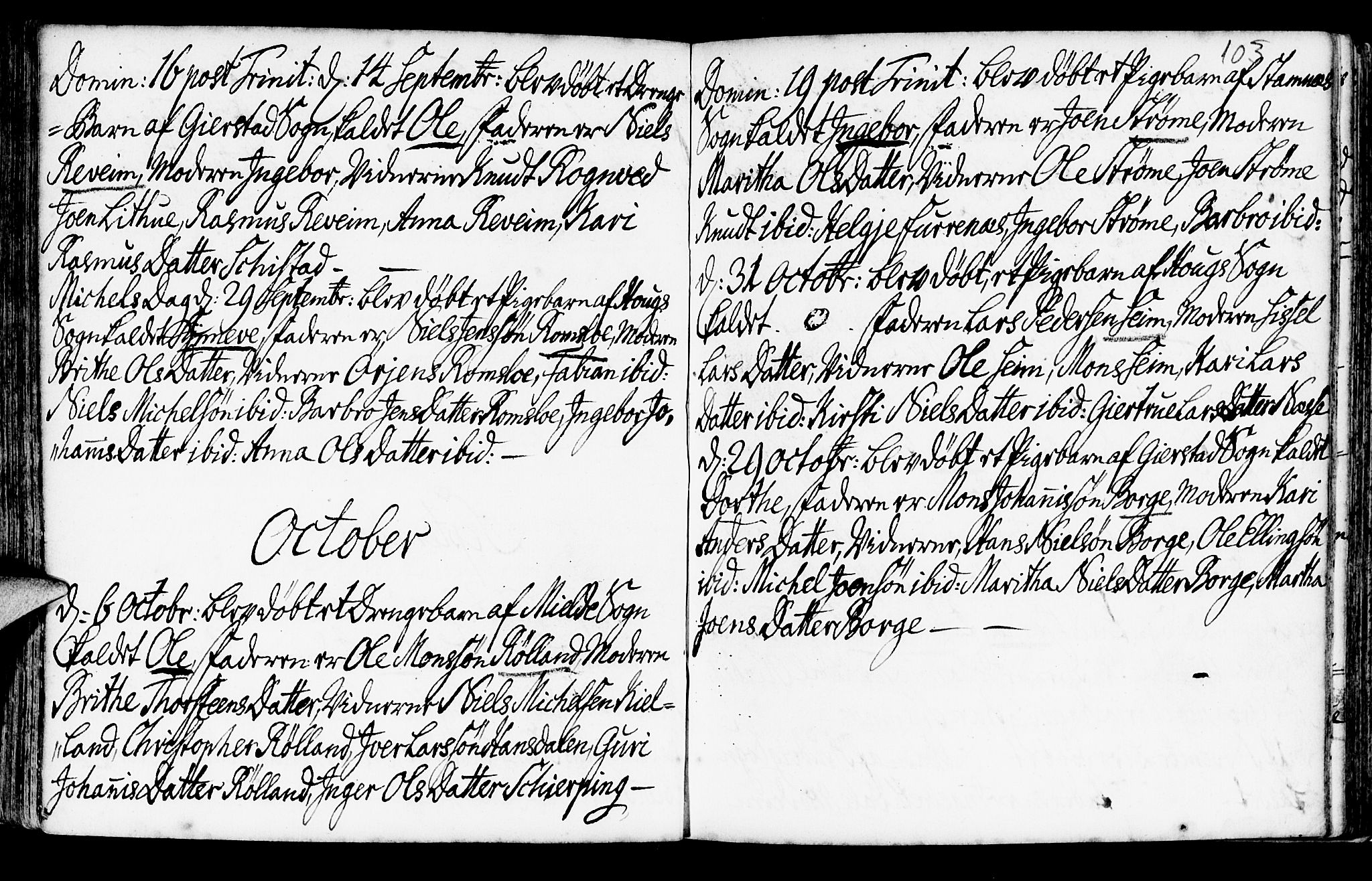 Haus sokneprestembete, AV/SAB-A-75601/H/Haa: Parish register (official) no. A 6, 1748-1758, p. 103