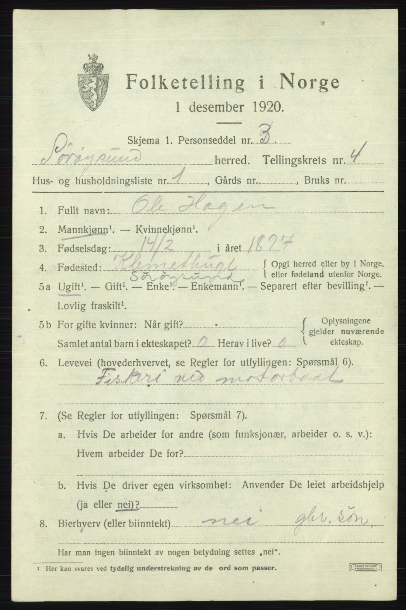 SATØ, 1920 census for Sørøysund rural district, 1920, p. 1760