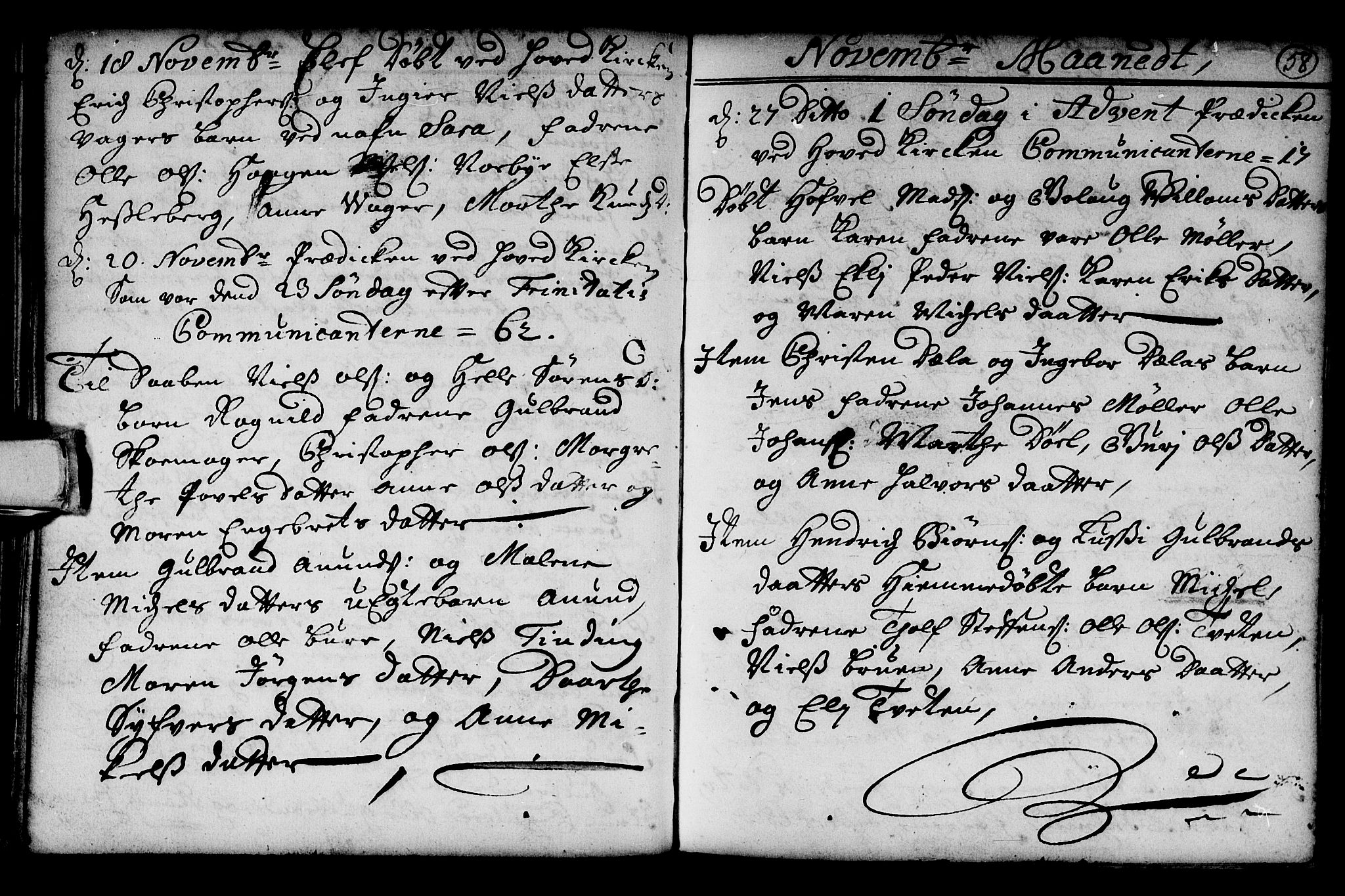 Norderhov kirkebøker, AV/SAKO-A-237/G/Ga/L0001: Parish register (copy) no. I 1, 1717-1725, p. 58