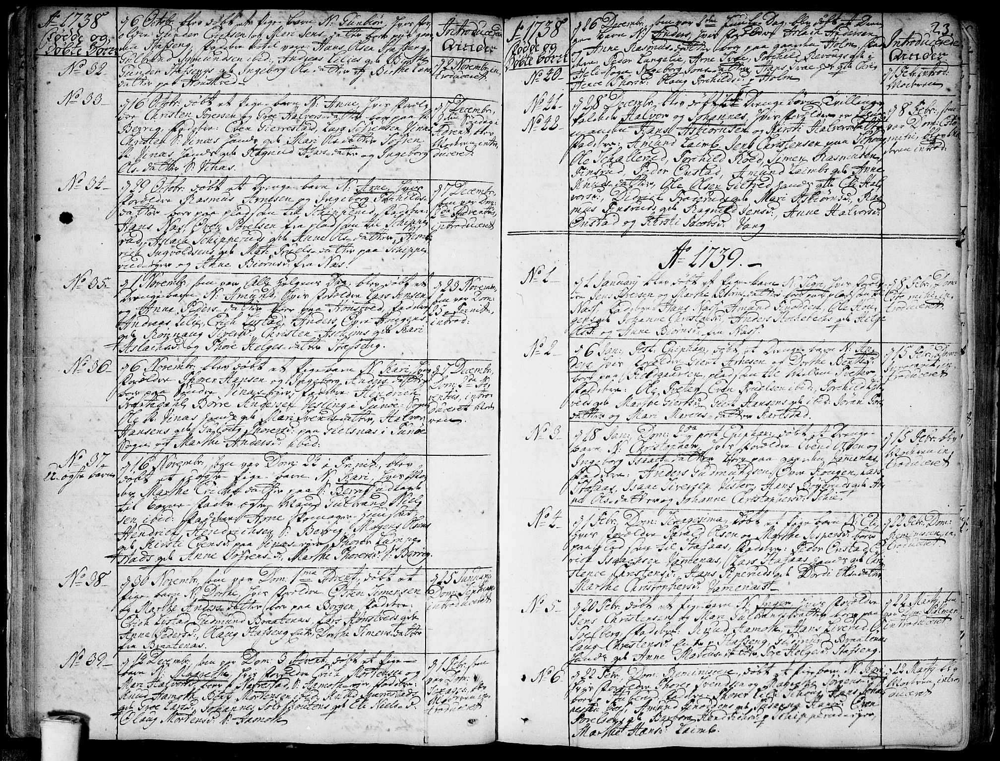 Skiptvet prestekontor Kirkebøker, SAO/A-20009/F/Fa/L0002: Parish register (official) no. 2, 1734-1759, p. 23