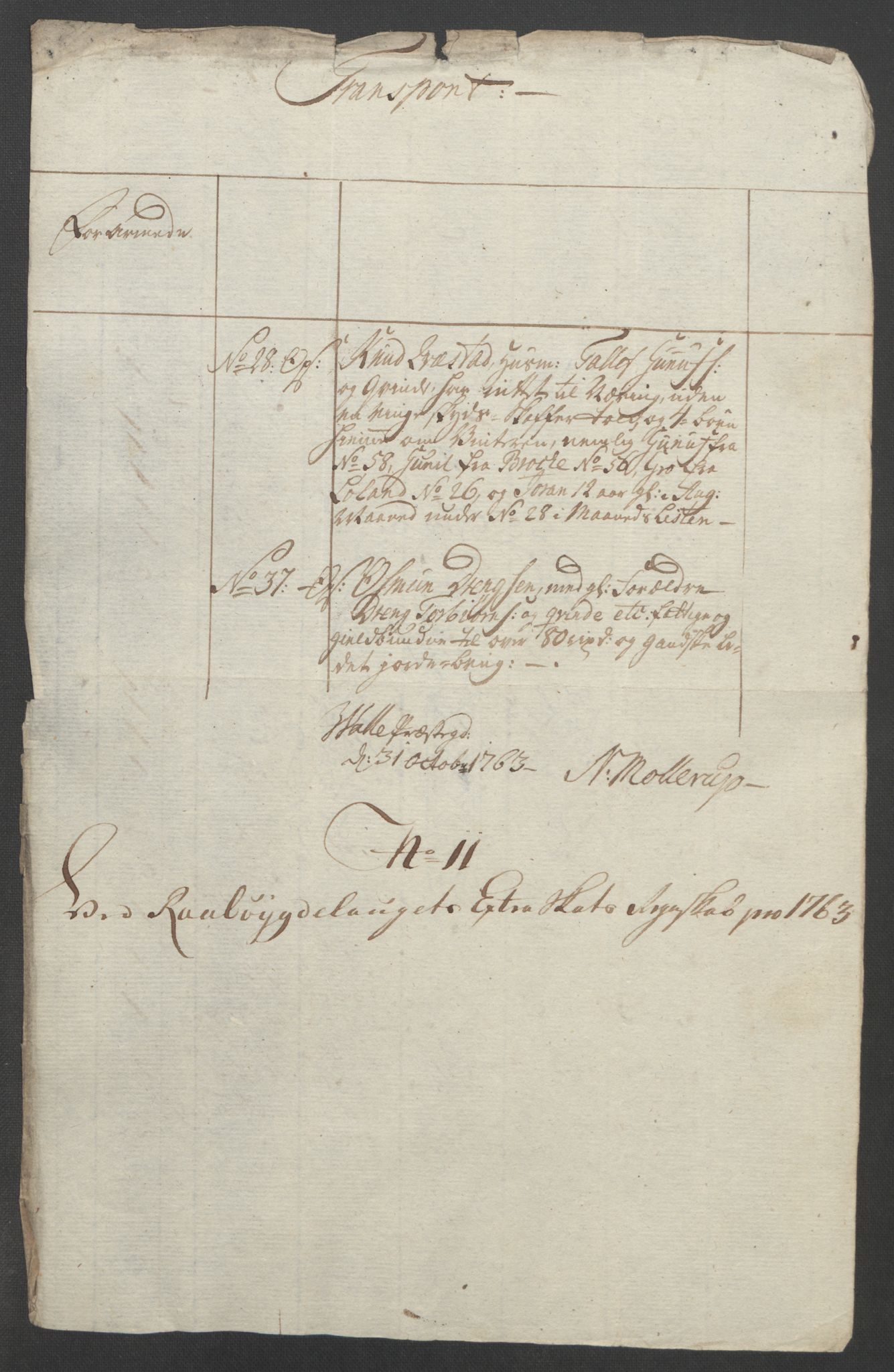 Rentekammeret inntil 1814, Reviderte regnskaper, Fogderegnskap, AV/RA-EA-4092/R40/L2517: Ekstraskatten Råbyggelag, 1762-1763, p. 313