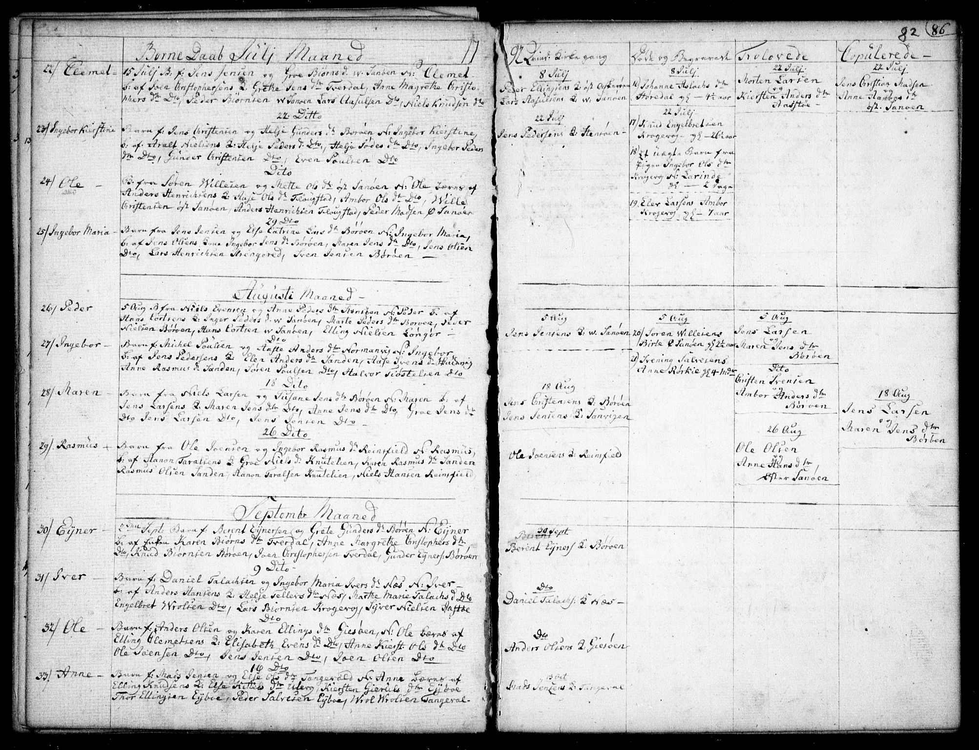 Dypvåg sokneprestkontor, SAK/1111-0007/F/Fb/Fba/L0007: Parish register (copy) no. B 7, 1762-1810, p. 82