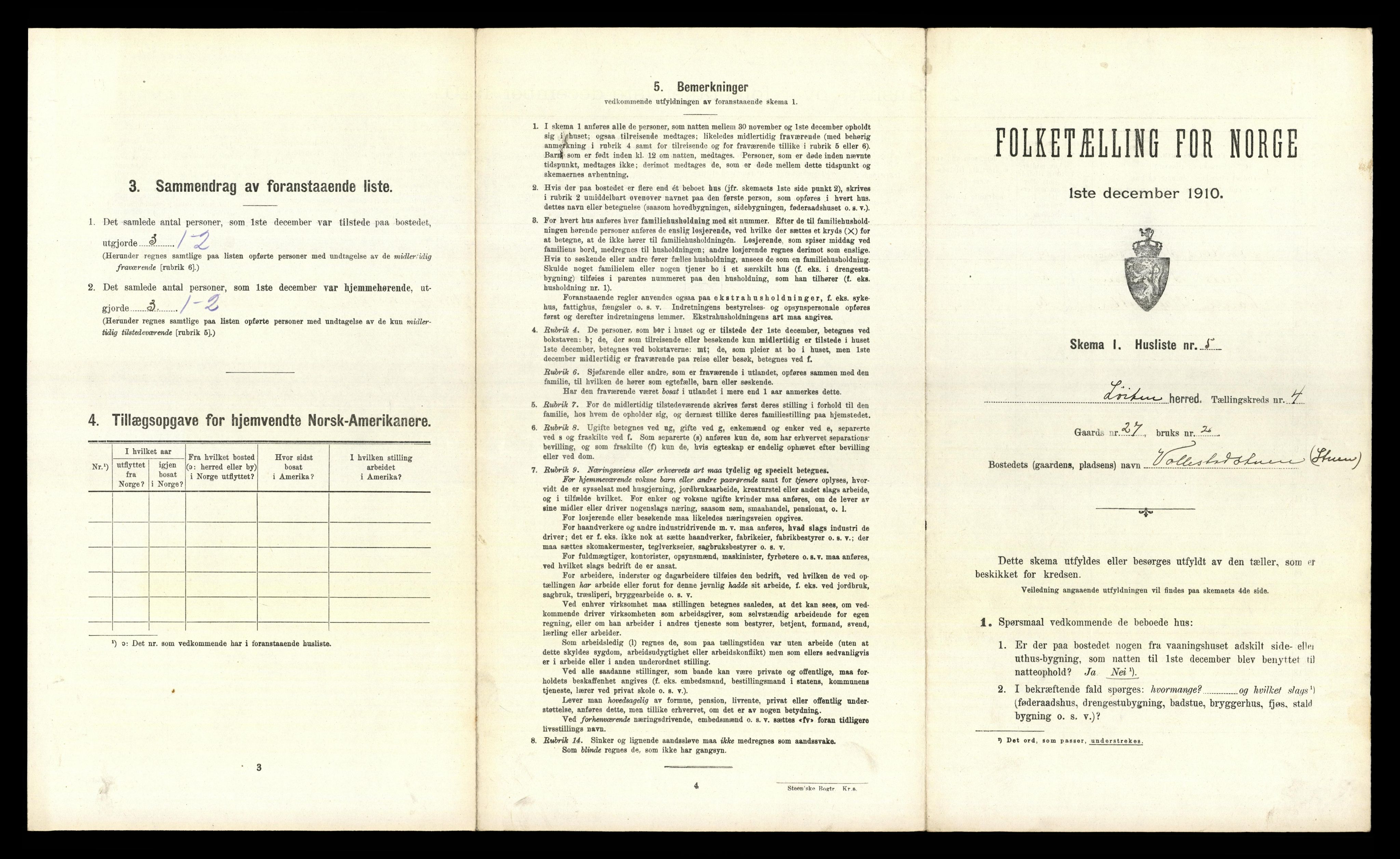 RA, 1910 census for Løten, 1910, p. 1326