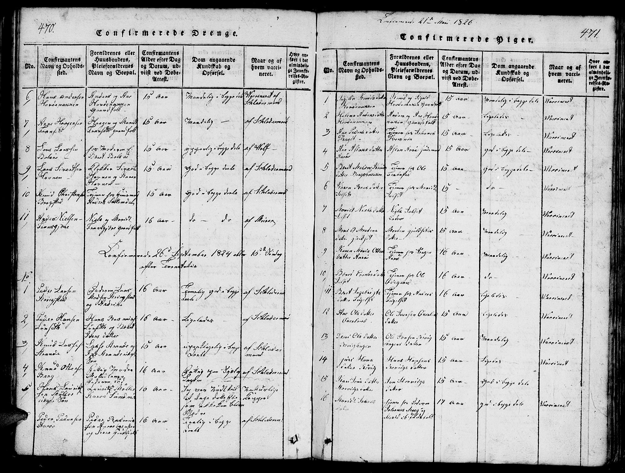 Ministerialprotokoller, klokkerbøker og fødselsregistre - Møre og Romsdal, SAT/A-1454/555/L0665: Parish register (copy) no. 555C01, 1818-1868, p. 470-471