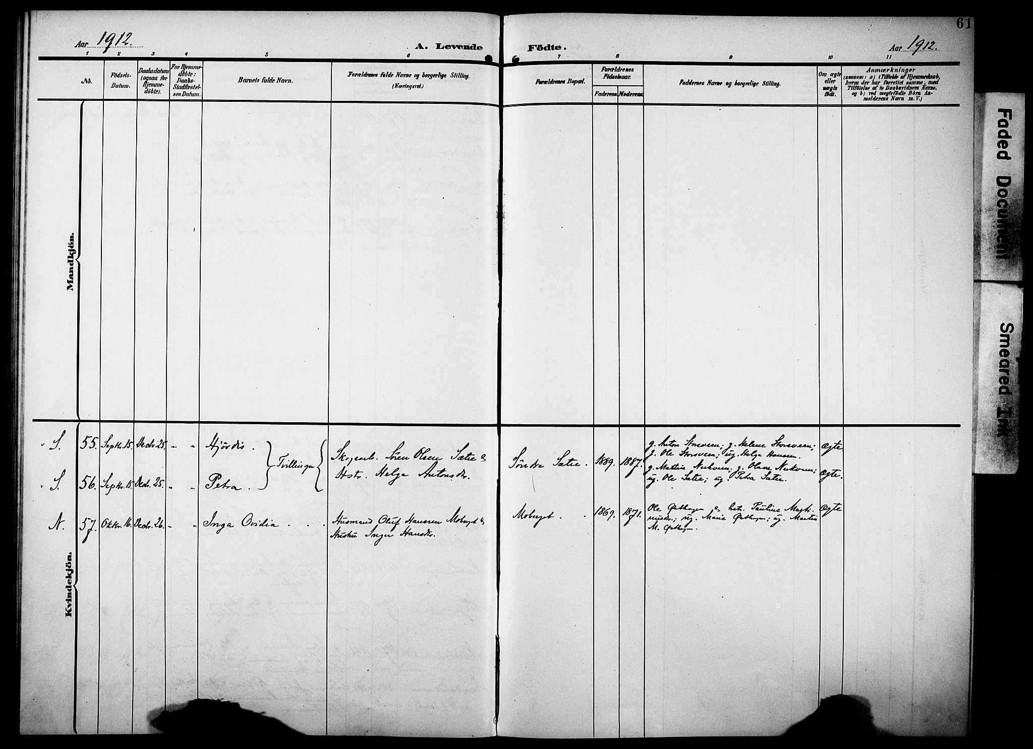 Elverum prestekontor, SAH/PREST-044/H/Ha/Haa/L0016: Parish register (official) no. 16, 1903-1912, p. 61