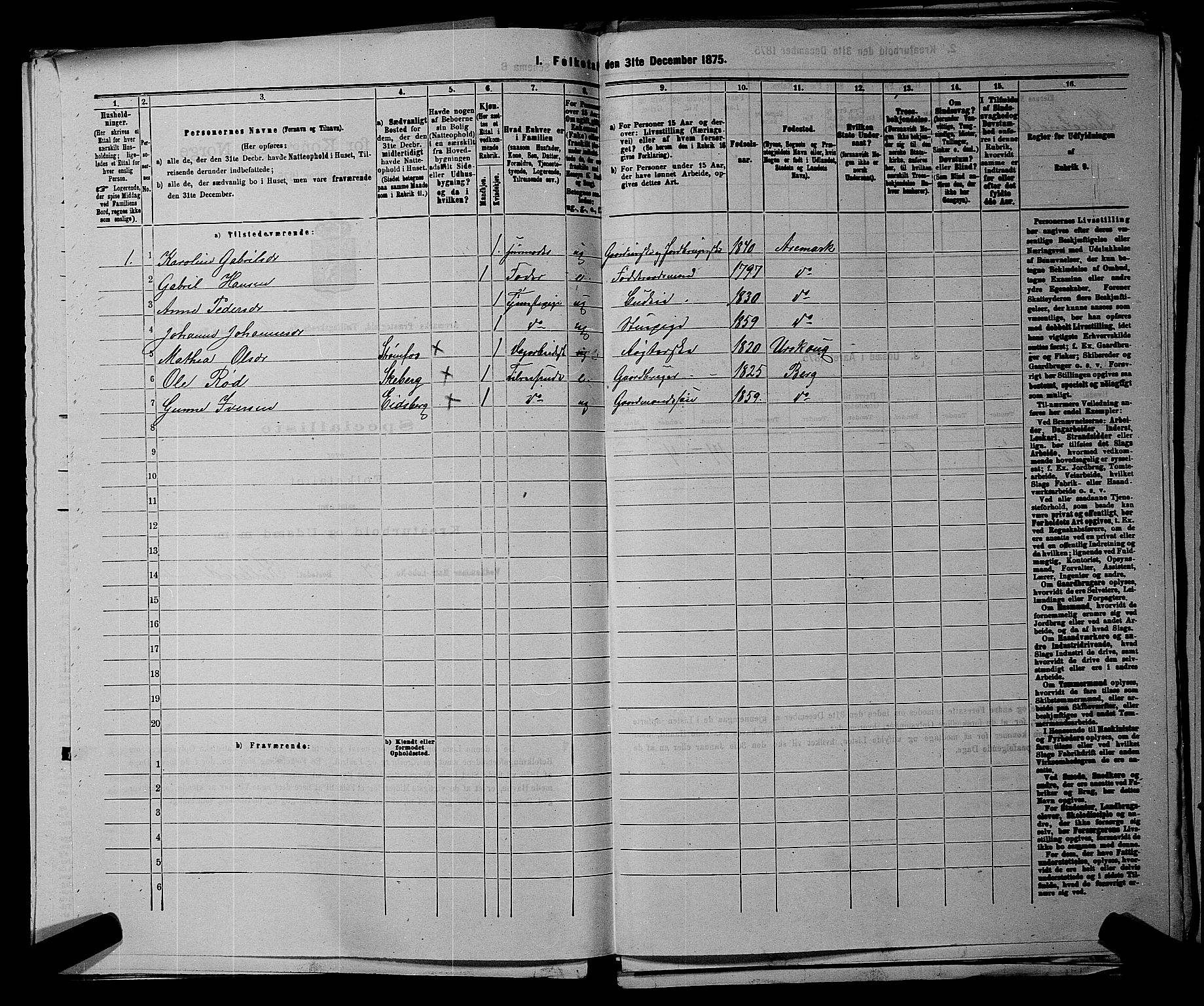 RA, 1875 census for 0118P Aremark, 1875, p. 252