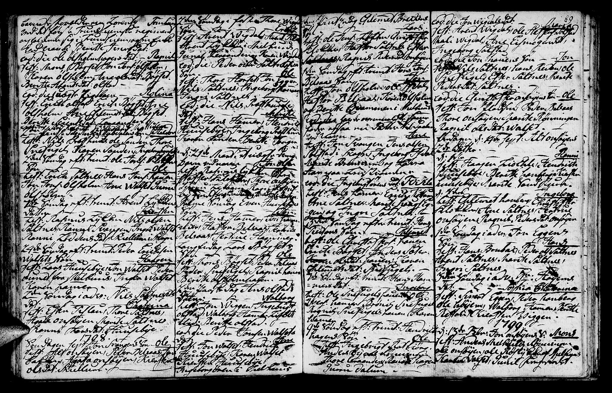Ministerialprotokoller, klokkerbøker og fødselsregistre - Sør-Trøndelag, SAT/A-1456/666/L0784: Parish register (official) no. 666A02, 1754-1802, p. 89
