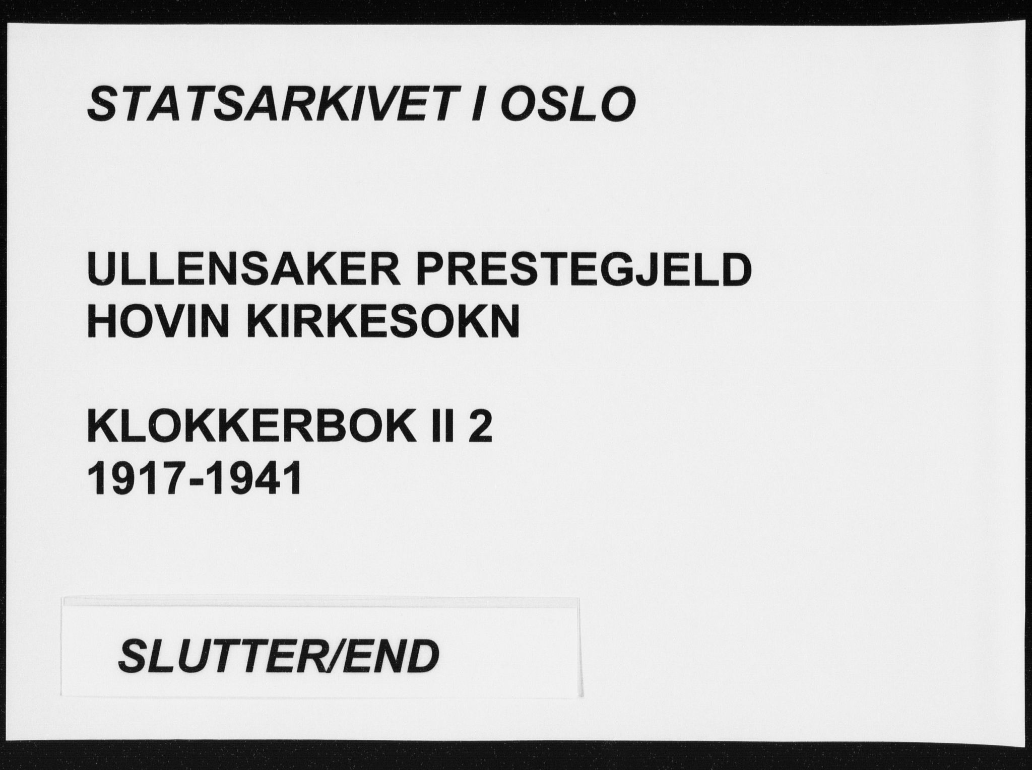 Ullensaker prestekontor Kirkebøker, AV/SAO-A-10236a/G/Gb/L0002: Parish register (copy) no. II 2, 1917-1941