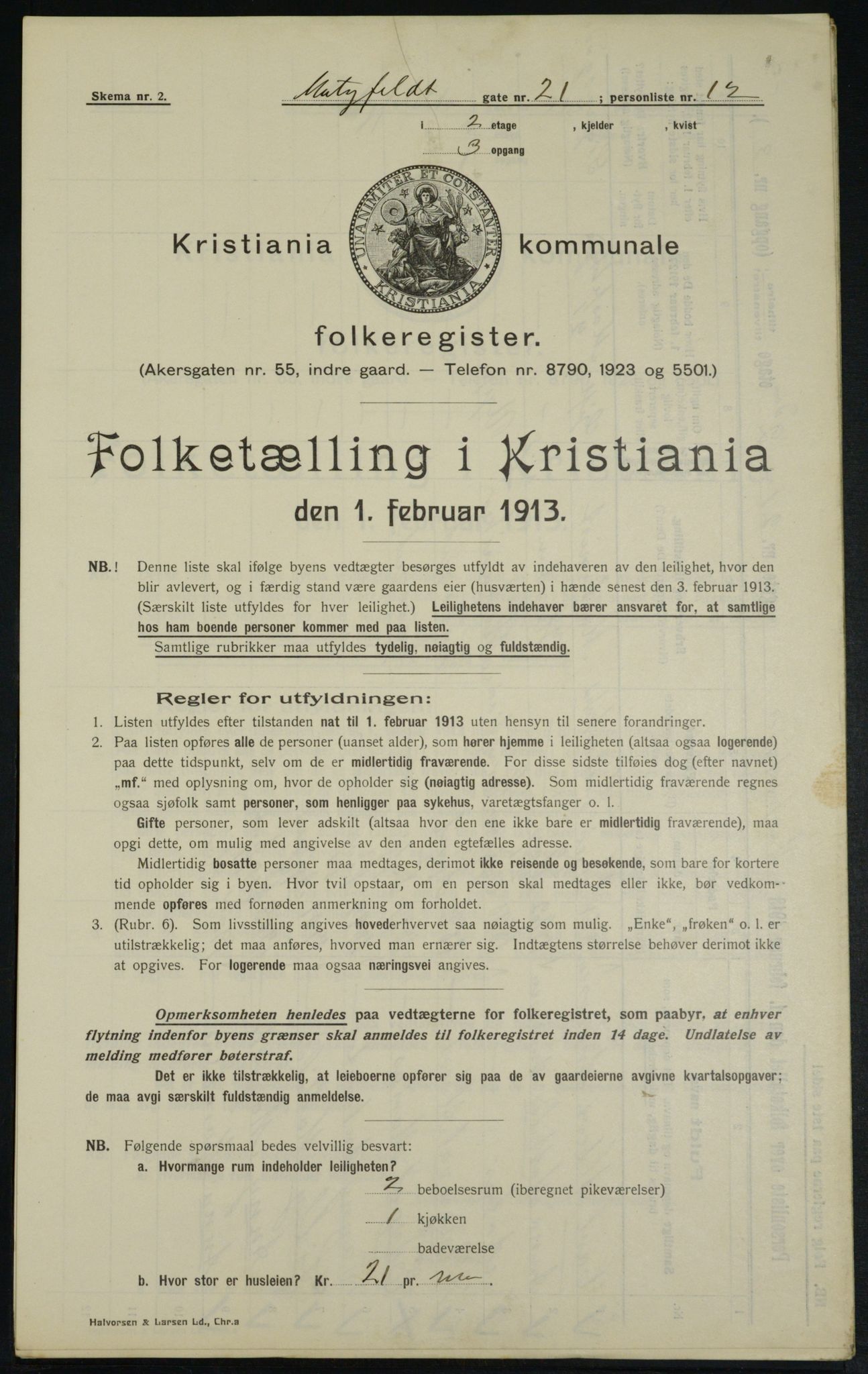 OBA, Municipal Census 1913 for Kristiania, 1913, p. 66202