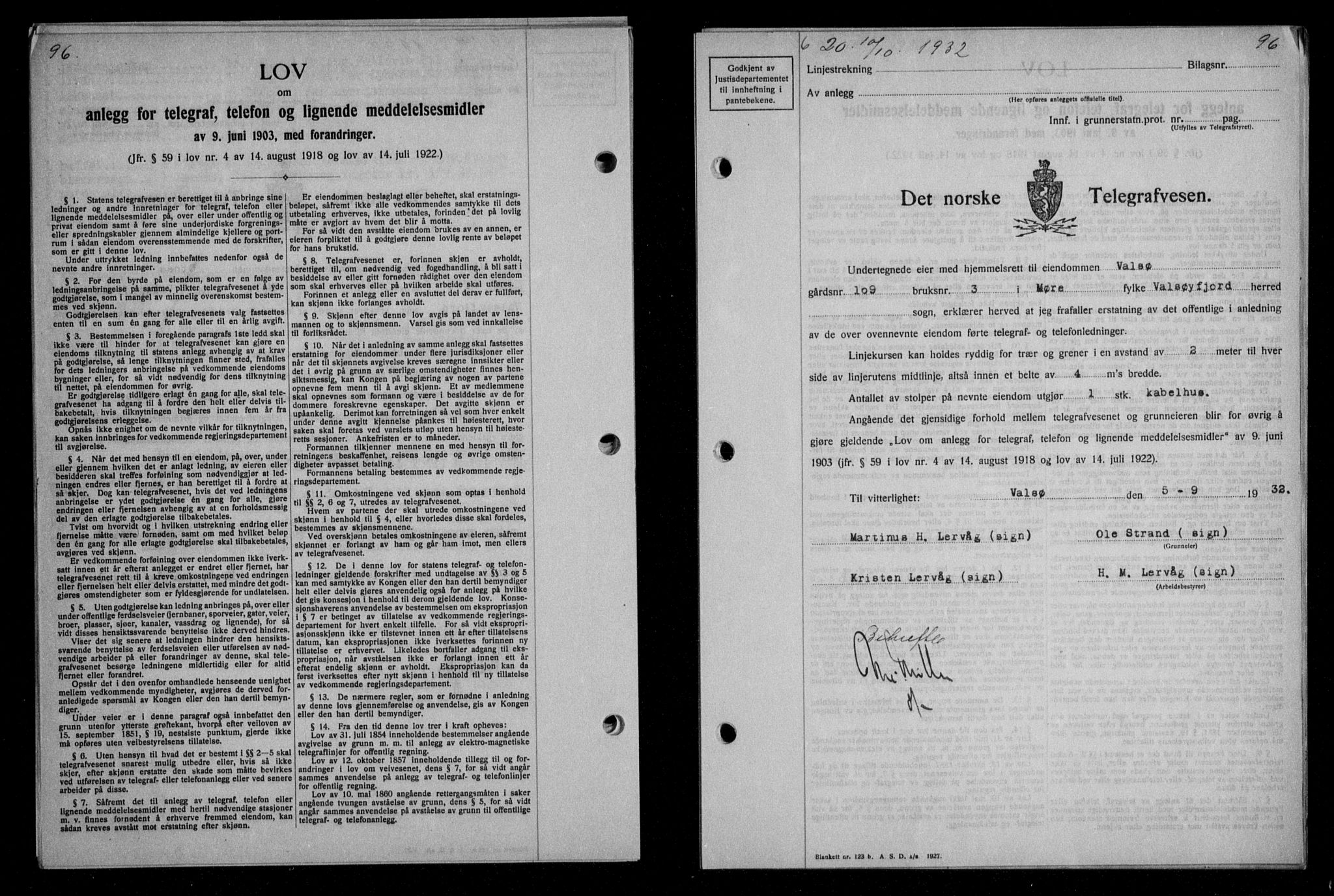 Nordmøre sorenskriveri, AV/SAT-A-4132/1/2/2Ca/L0076: Mortgage book no. 66, 1932-1933, Deed date: 10.10.1932