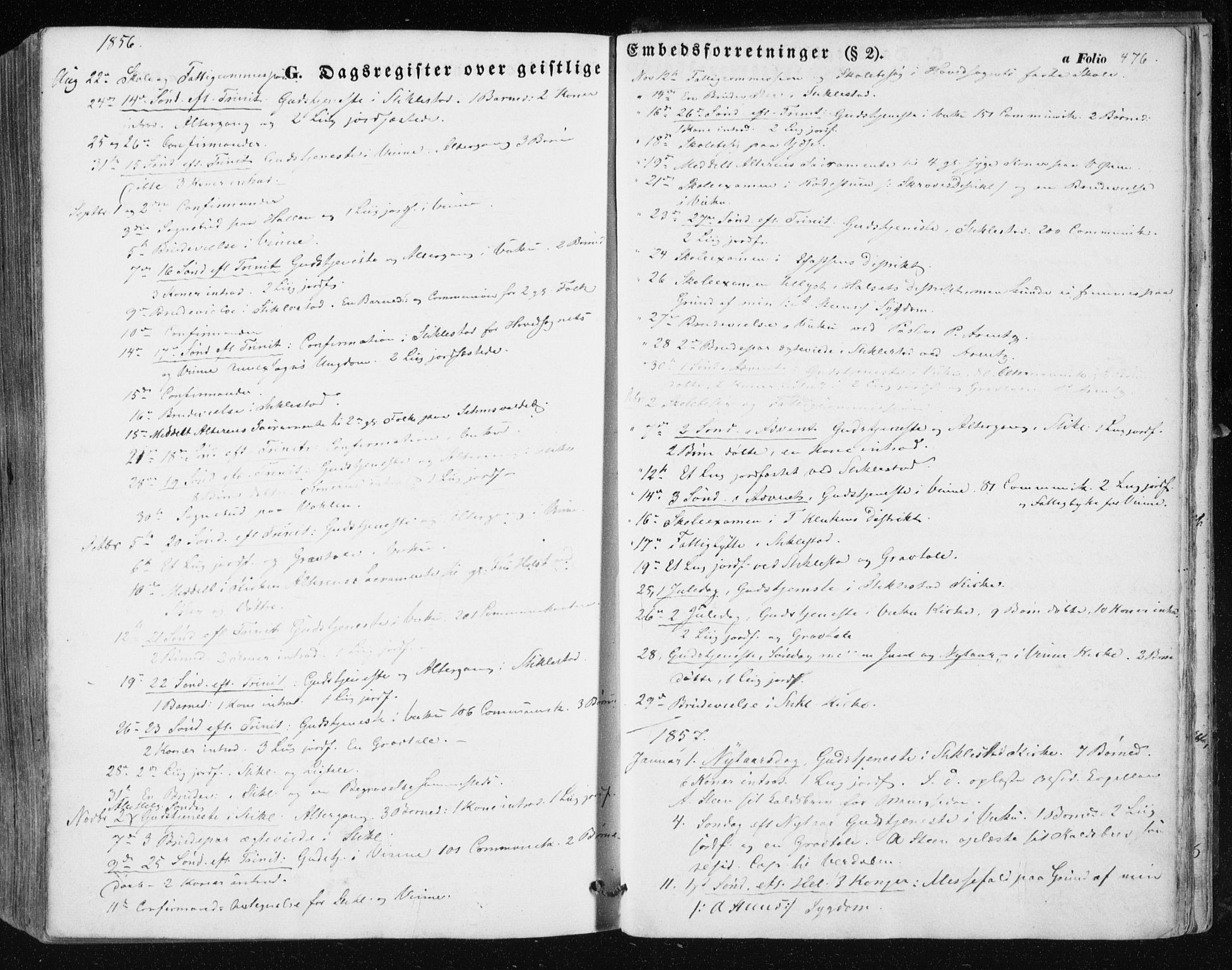 Ministerialprotokoller, klokkerbøker og fødselsregistre - Nord-Trøndelag, SAT/A-1458/723/L0240: Parish register (official) no. 723A09, 1852-1860, p. 476