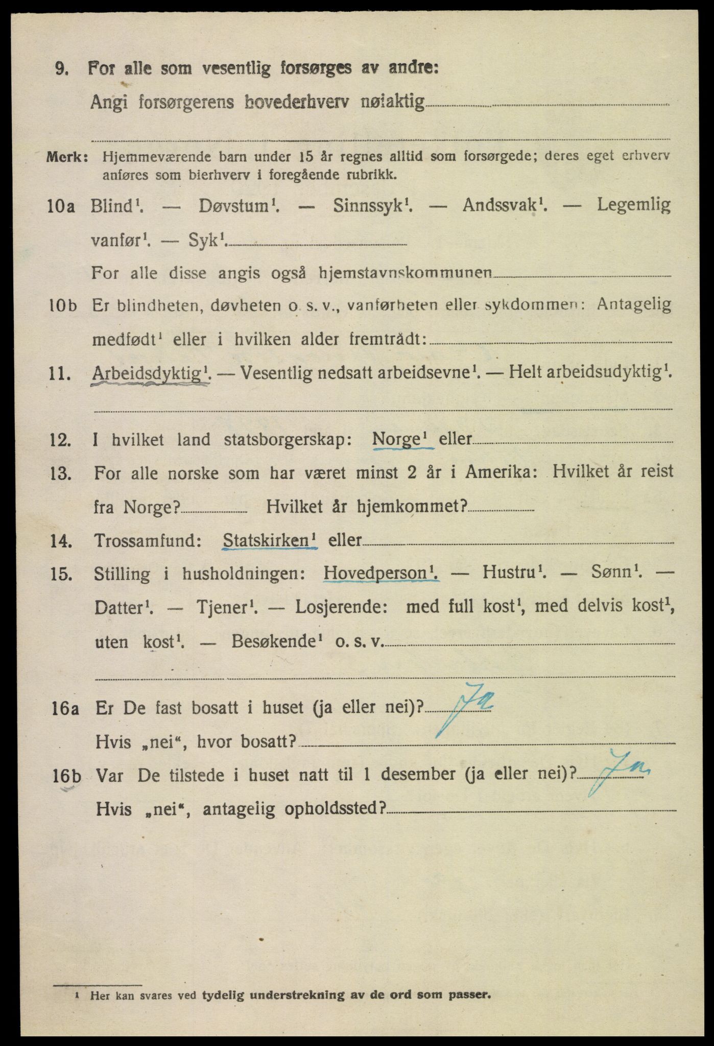 SAK, 1920 census for Åmli, 1920, p. 4198