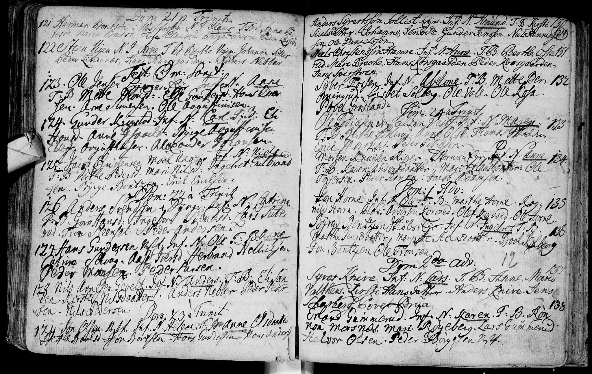 Eiker kirkebøker, AV/SAKO-A-4/F/Fa/L0003: Parish register (official) no. I 3, 1724-1753, p. 124