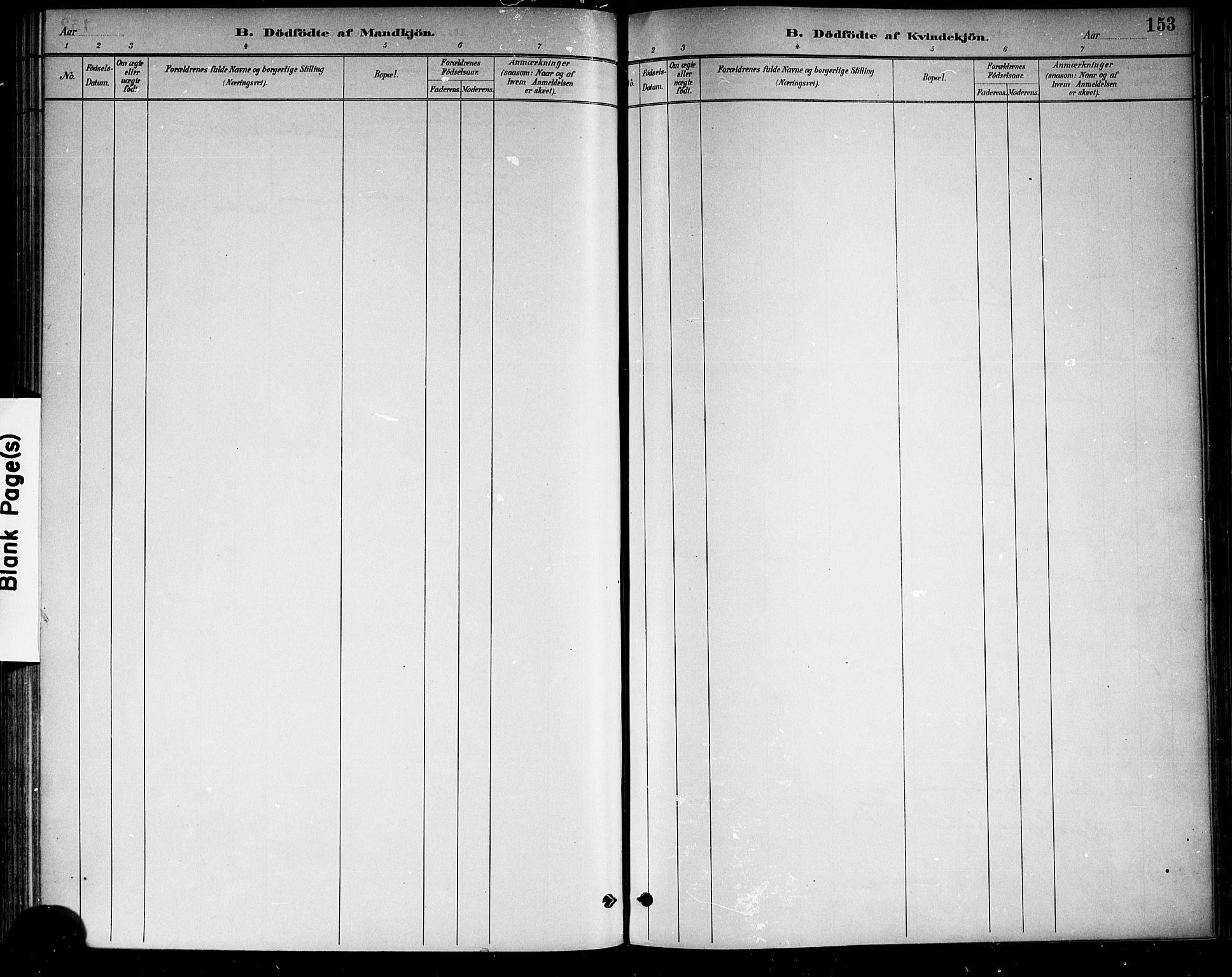 Drangedal kirkebøker, SAKO/A-258/F/Fa/L0010: Parish register (official) no. 10 /1, 1885-1894, p. 153