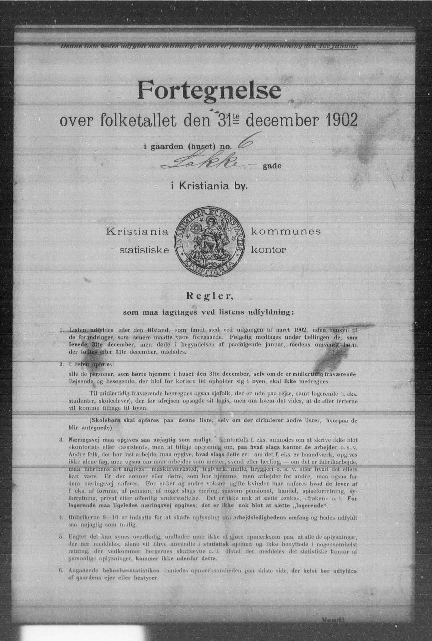 OBA, Municipal Census 1902 for Kristiania, 1902, p. 10564