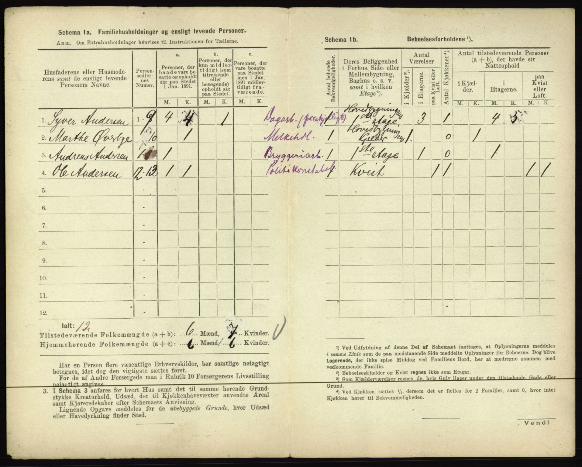 RA, 1891 census for 0601 Hønefoss, 1891, p. 124