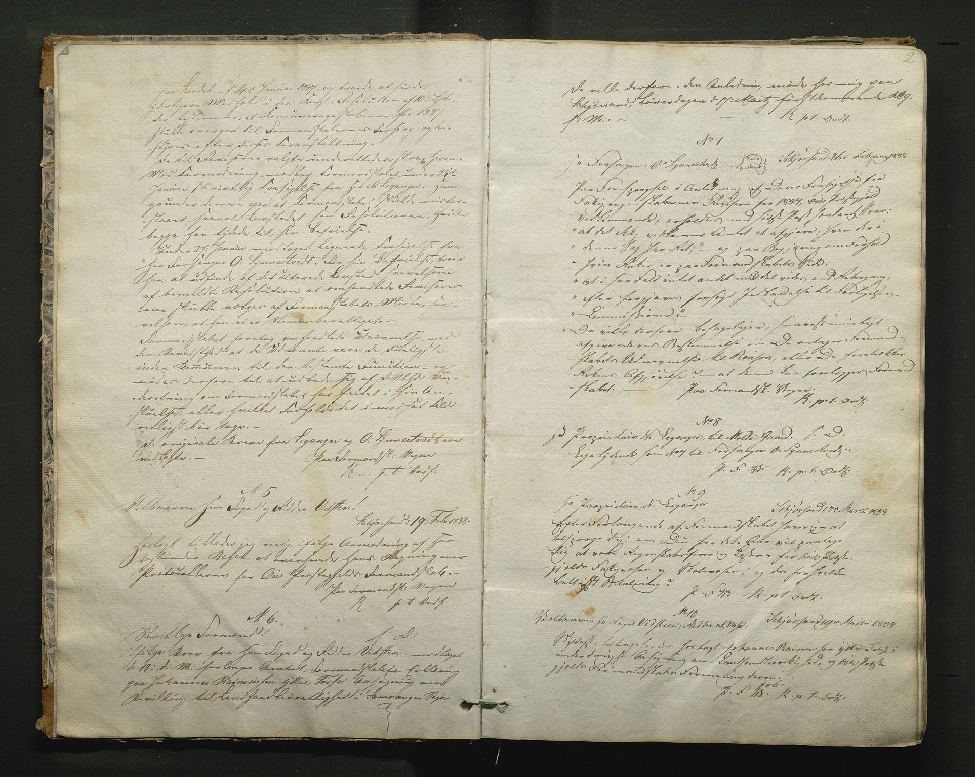 Fusa kommune. Formannskapet, IKAH/1241-021/B/Ba/L0001: Os formannskap t.o.m. 1854, 1838-1874