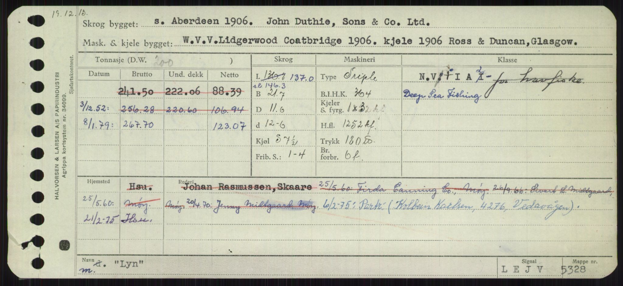 Sjøfartsdirektoratet med forløpere, Skipsmålingen, RA/S-1627/H/Ha/L0003/0002: Fartøy, Hilm-Mar / Fartøy, Kom-Mar, p. 693