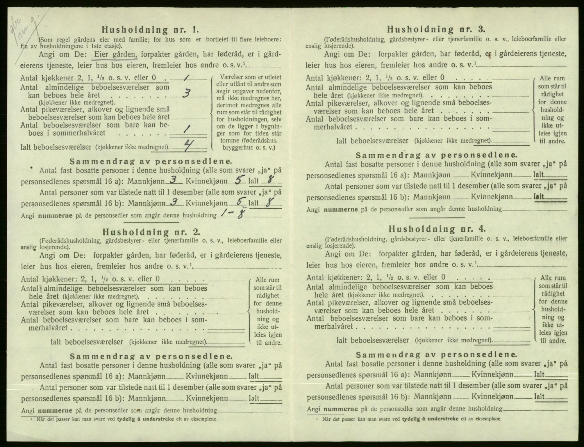 SAB, 1920 census for Voss, 1920, p. 108