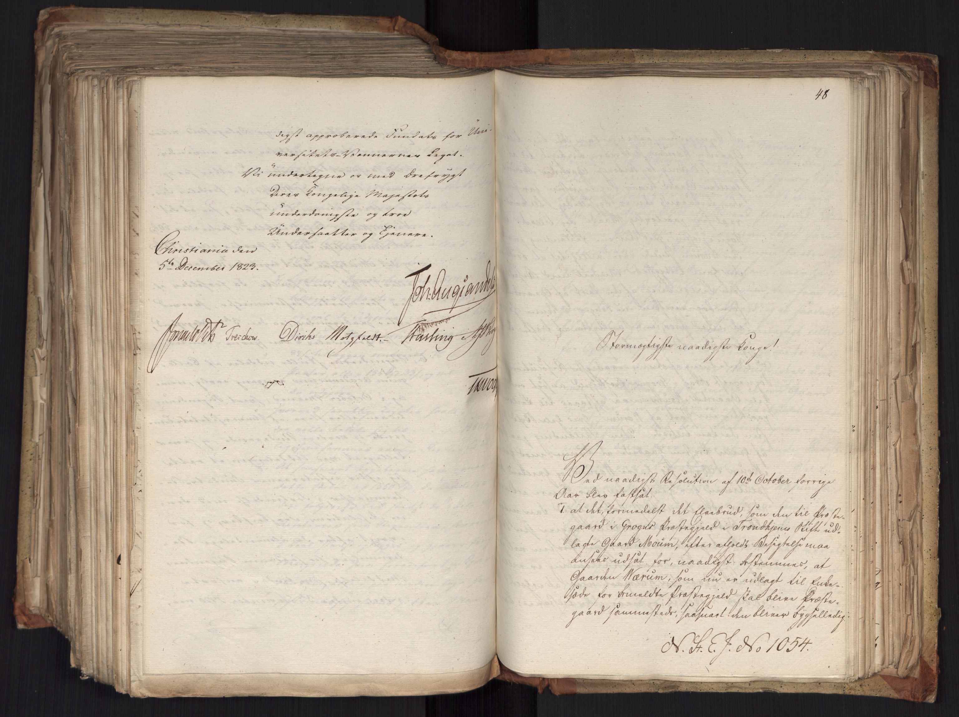 Statsrådsavdelingen i Stockholm, AV/RA-S-1003/D/Da/L0036: Regjeringsinnstillinger nr. 841-1114, 1823, p. 638