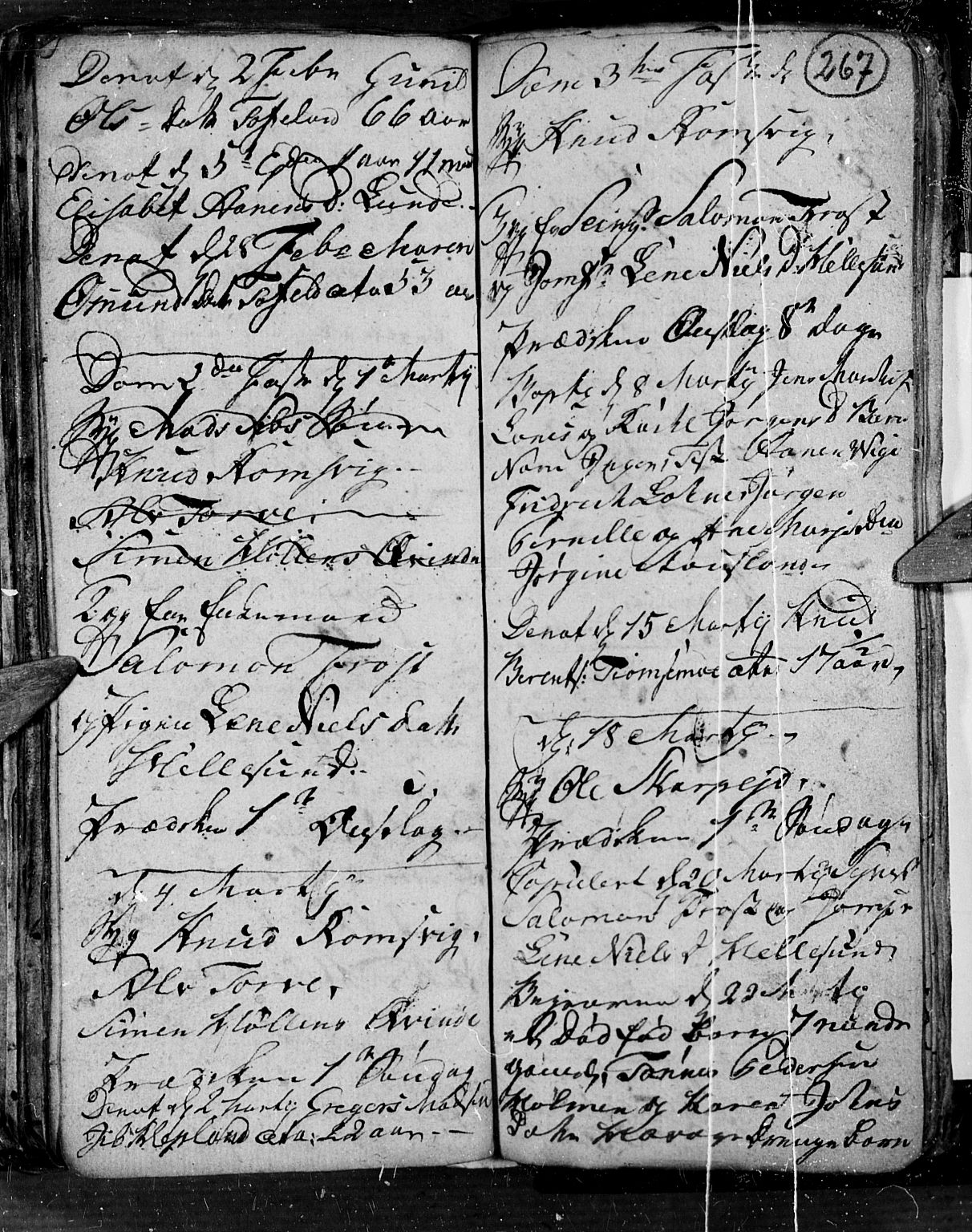 Søgne sokneprestkontor, AV/SAK-1111-0037/F/Fb/Fbb/L0001: Parish register (copy) no. B 1, 1779-1802, p. 267