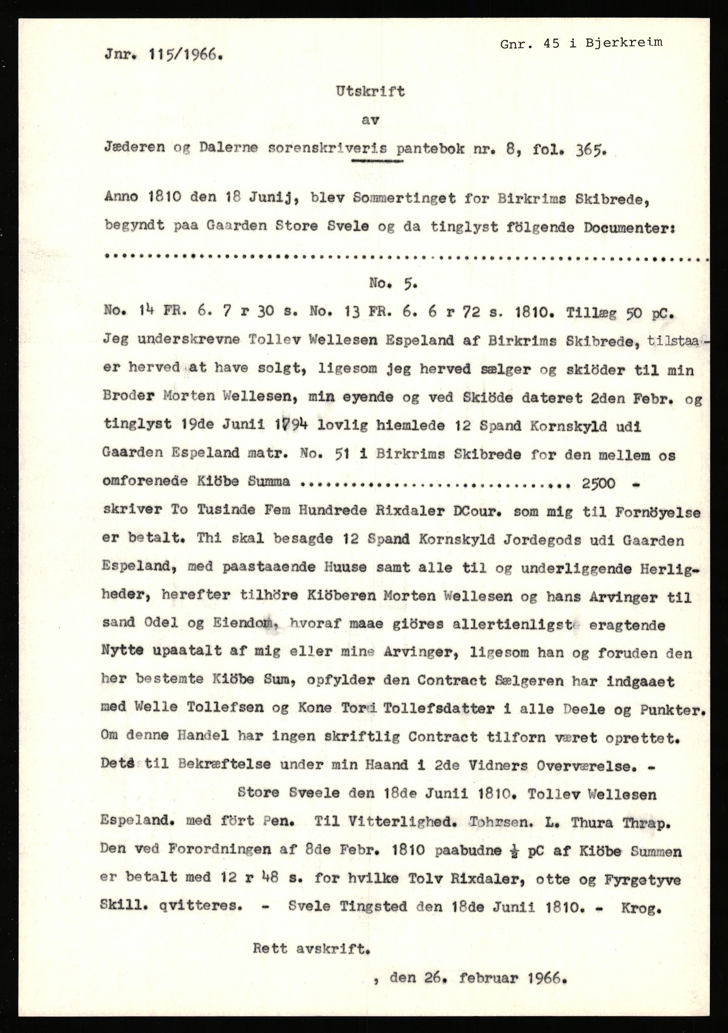 Statsarkivet i Stavanger, SAST/A-101971/03/Y/Yj/L0018: Avskrifter sortert etter gårdsnavn: Engelsvold - Espevold nedre, 1750-1930, p. 450