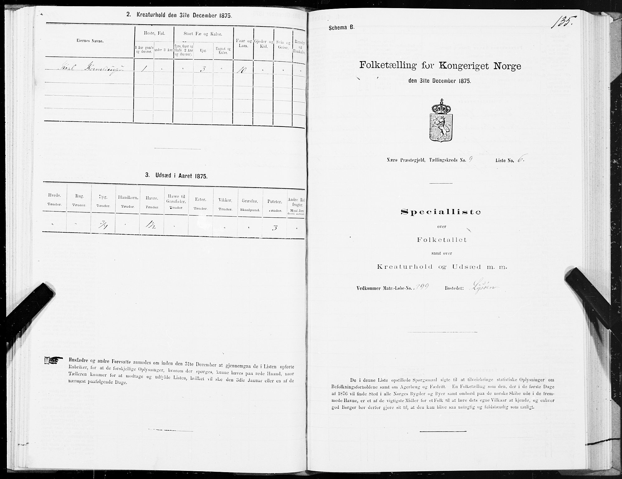 SAT, 1875 census for 1751P Nærøy, 1875, p. 4135