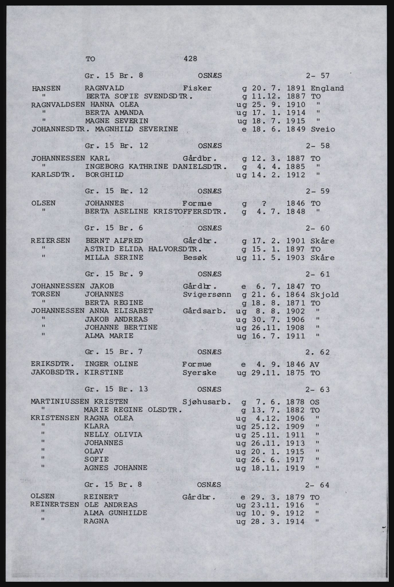 SAST, Copy of 1920 census for Karmøy, 1920, p. 452