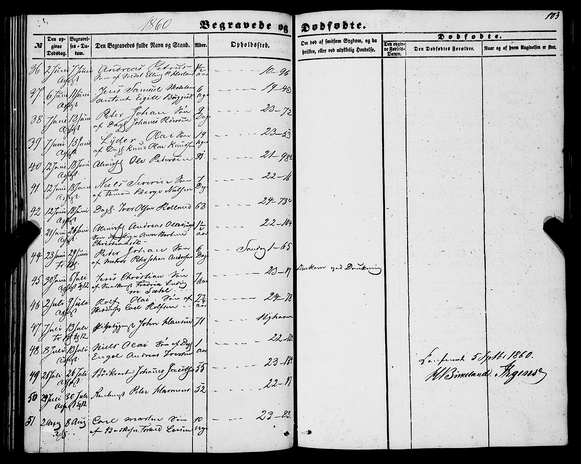 Korskirken sokneprestembete, AV/SAB-A-76101/H/Haa: Parish register (official) no. E 2, 1848-1862, p. 103