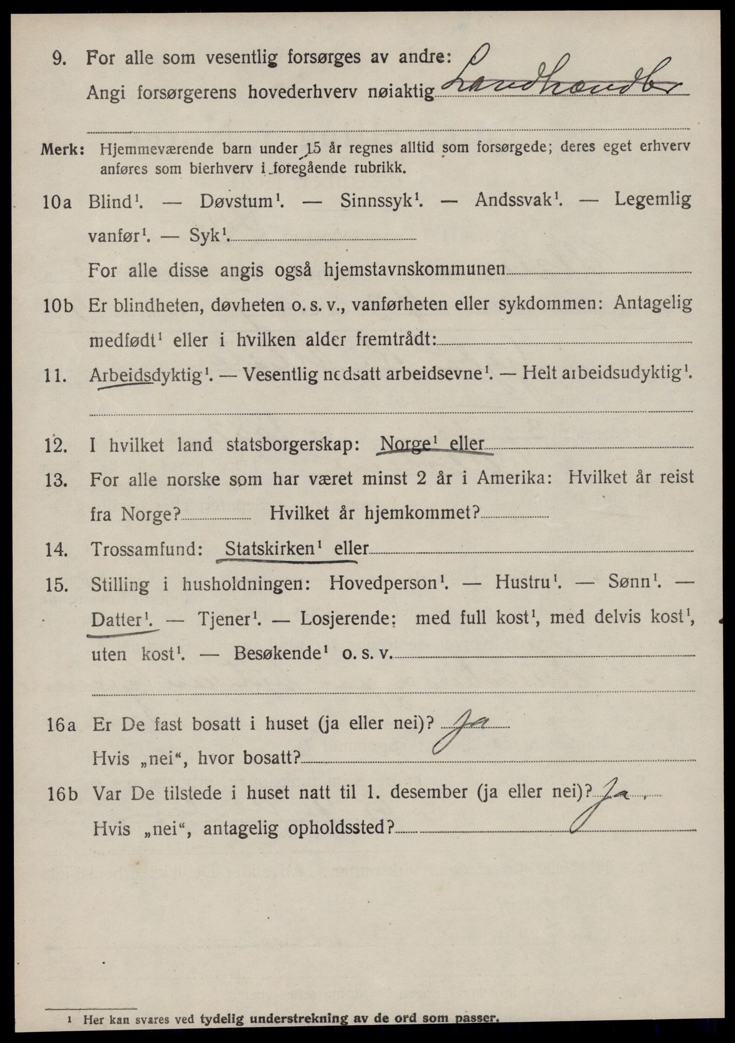 SAT, 1920 census for Ulstein, 1920, p. 2469