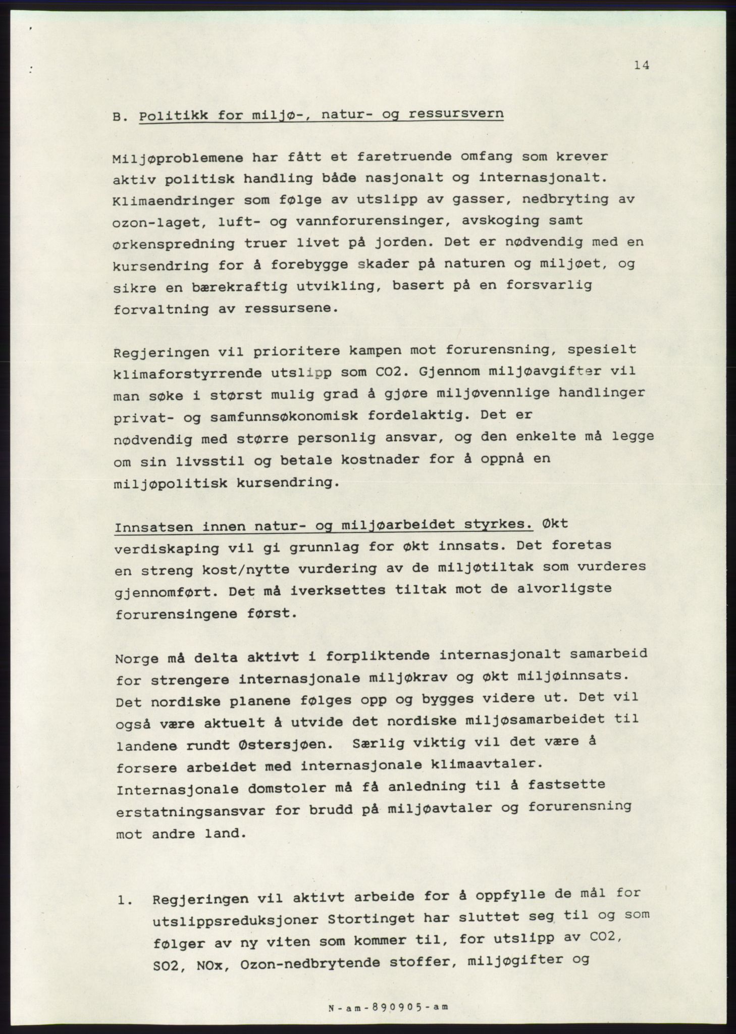 Forhandlingsmøtene 1989 mellom Høyre, KrF og Senterpartiet om dannelse av regjering, AV/RA-PA-0697/A/L0001: Forhandlingsprotokoll med vedlegg, 1989, p. 507