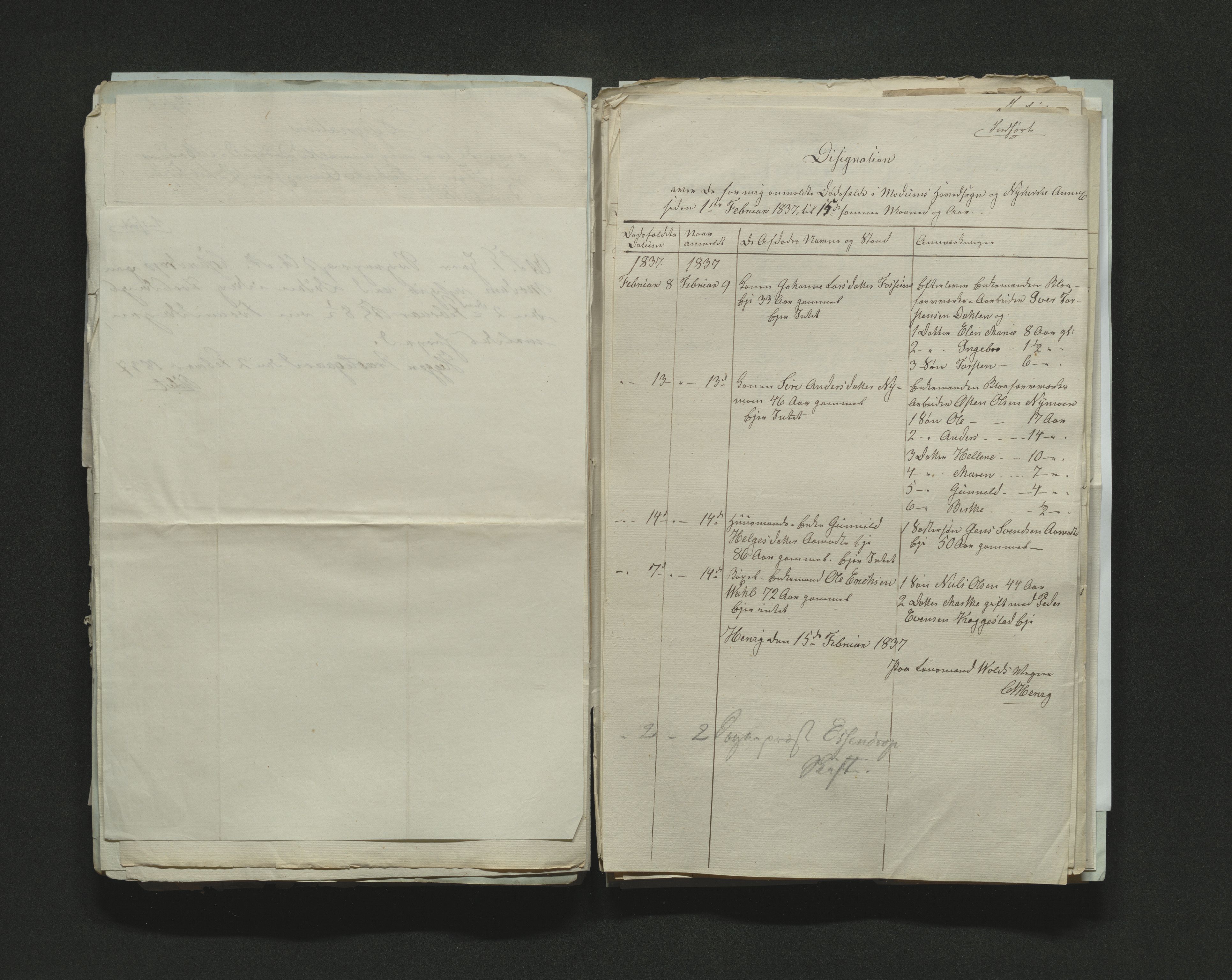 Eiker, Modum og Sigdal sorenskriveri, AV/SAKO-A-123/H/Ha/Hab/L0005: Dødsfallsmeldinger, 1837-1840